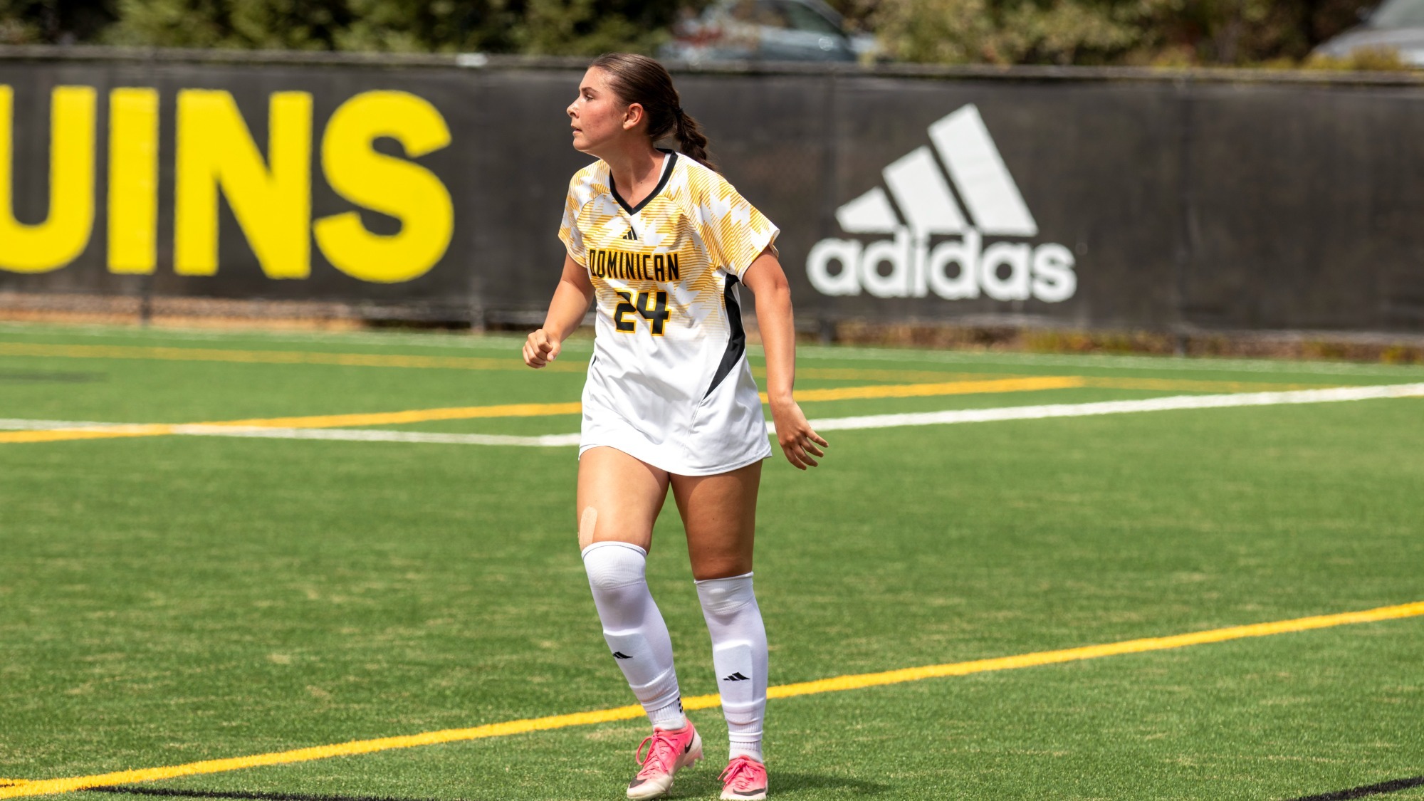 Guilianna McCarty scored her first goal as a Penguin against East Bay