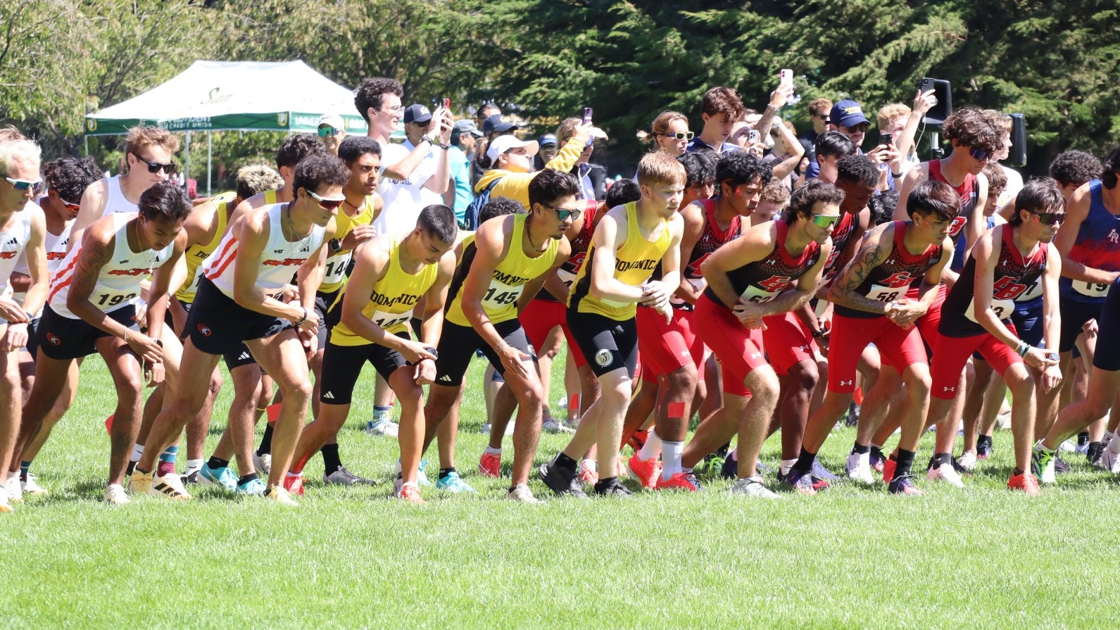 Dominican's men's cross country team prepare to race at Golden Gate Park