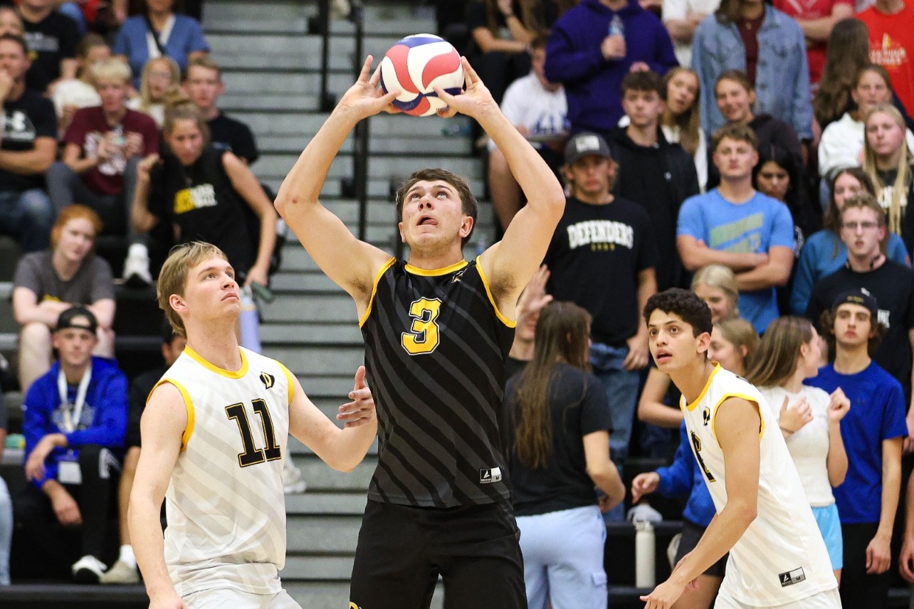 Men's Volleyball action Colt Schmidt
