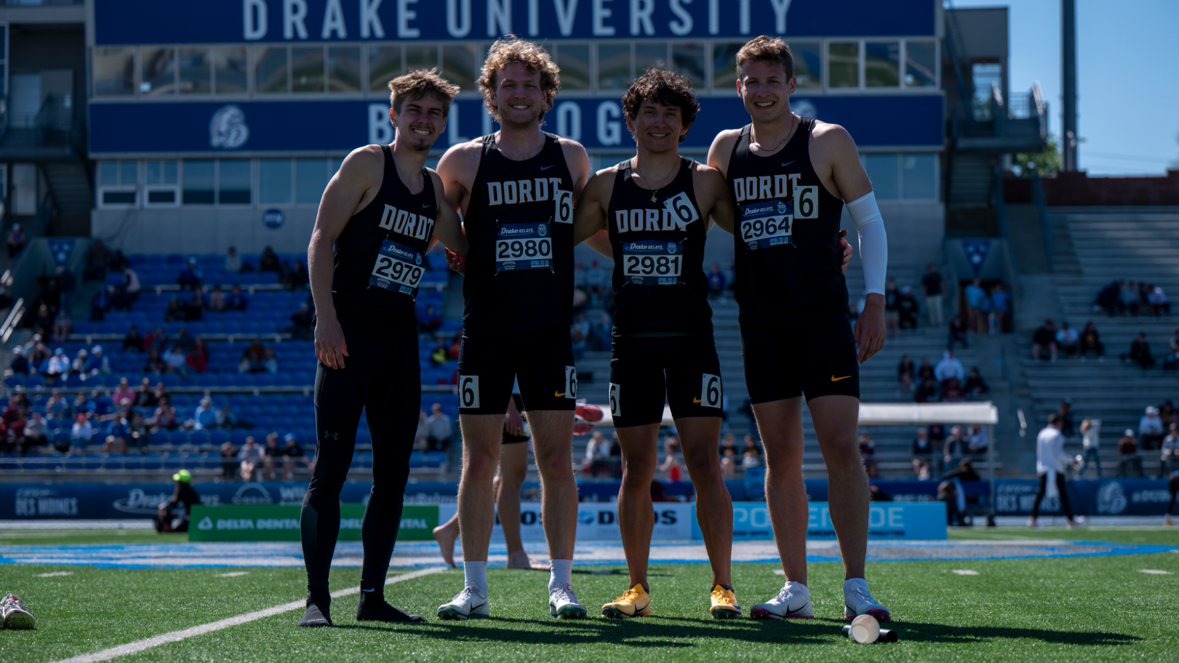 men's 4x400 relay from Drake