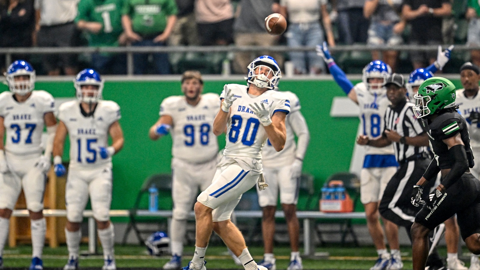 Football Falls to No. 17 North Dakota in Season Opener Drake