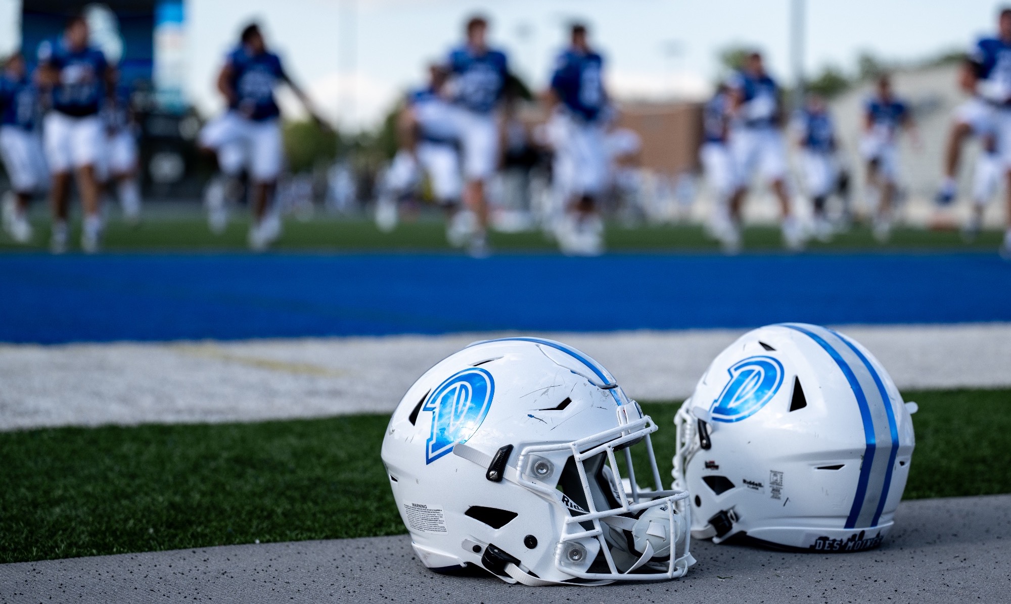 The Drake University Bulldogs play against Upper Iowa Peacocks during the home opener on Thursday, August 28th, 2025 at Drake Stadium on the campus of Drake University in Des Moines, Iowa.