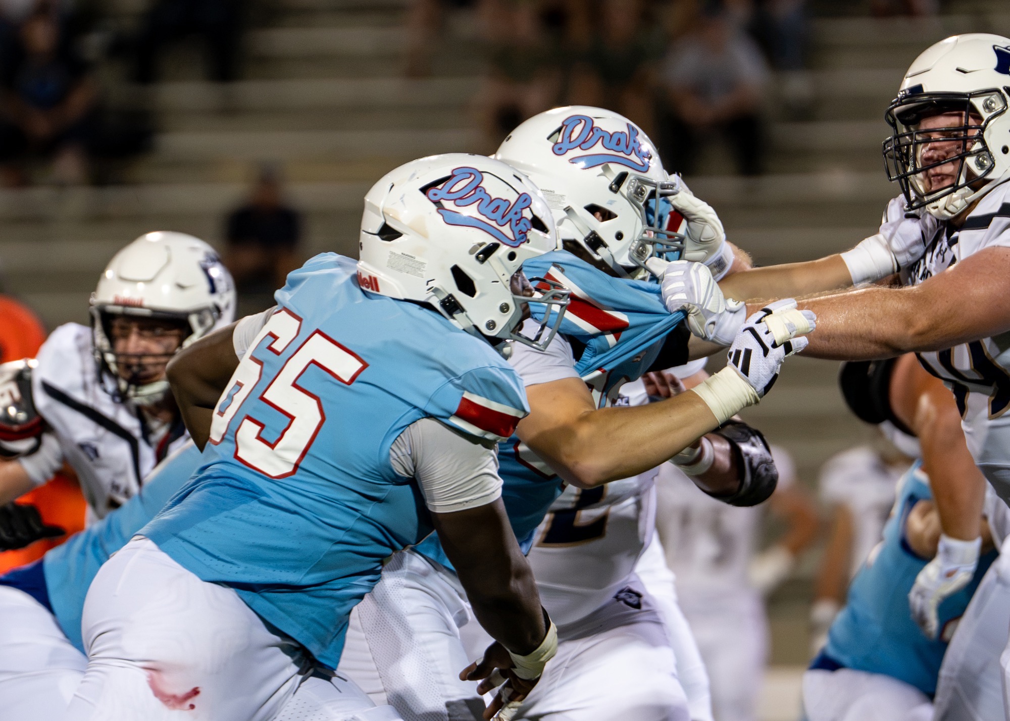 The Drake University Bulldogs play against South Dakota School of Mines & Technology during the home opener on Thursday, August 27th, 2026 at Drake Stadium on the campus of Drake University in Des Moines, Iowa.