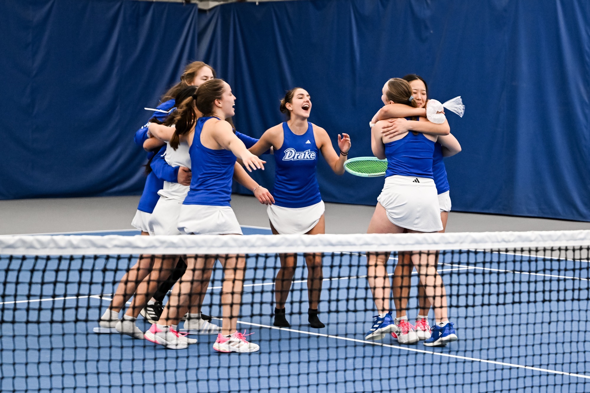 The Drake Women’s Tennis team plays against Omaha on Saturday, March 7th, 2026 at the Roger Knapp Tennis Center on the campus of Drake University in Des Moines, Iowa.