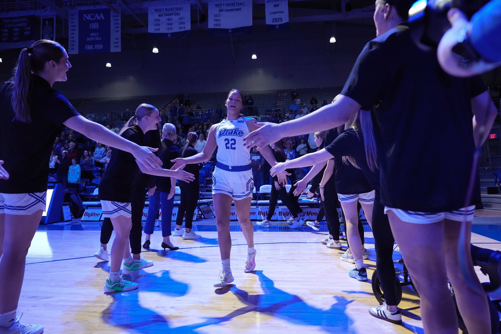 Drake women’s basketball senior day, Sunday, Feb. 22, 2026, in Des Moines, Iowa. (Photo by Charlie Neibergall)
