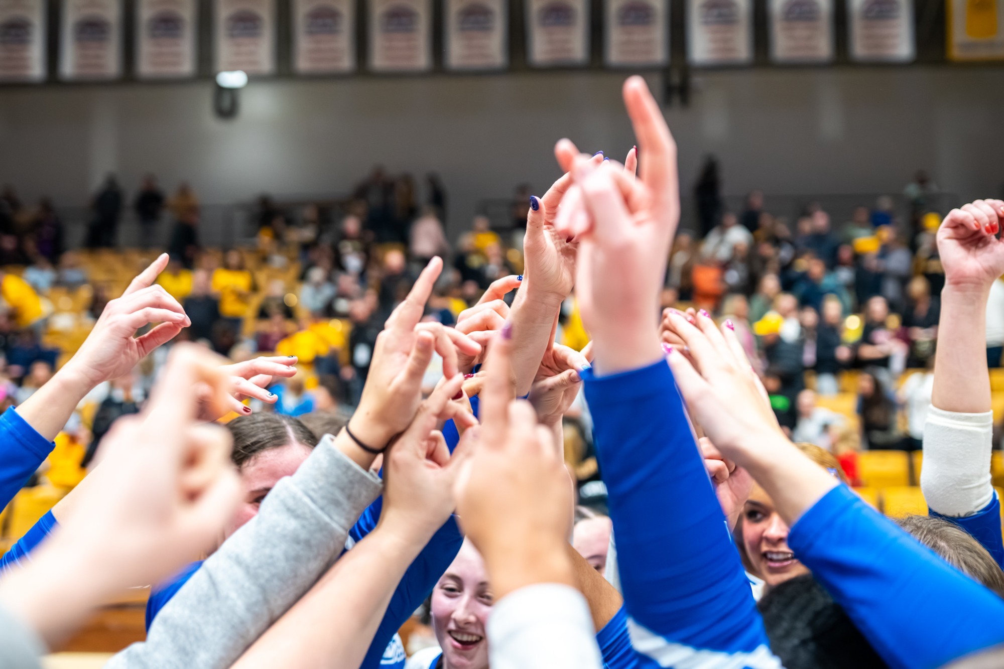 vball hands in