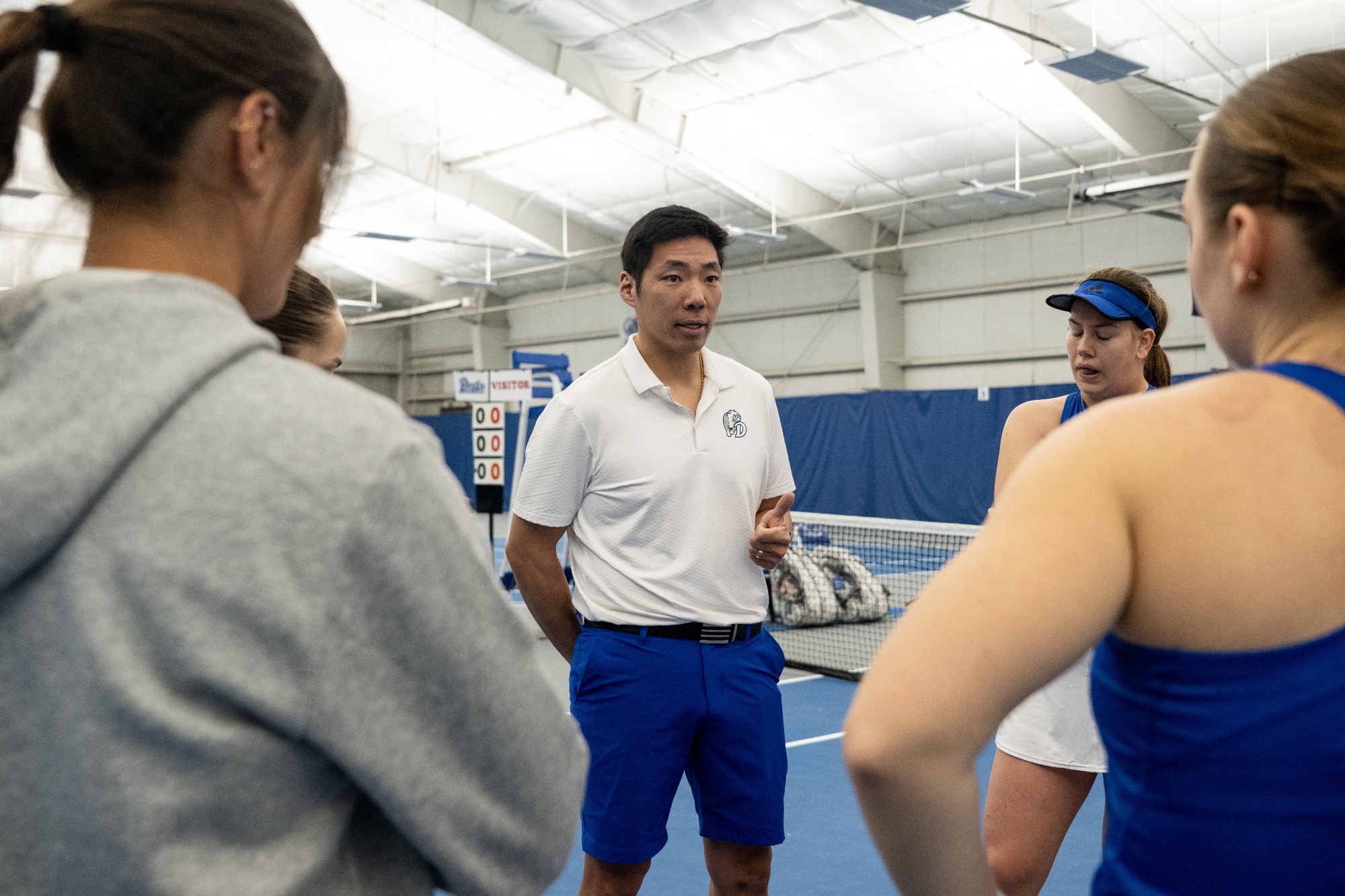 The Drake Women’s Tennis team plays against University of North Dakota on January 24th, 2026 at the Roger Knapp Tennis Center on the campus of Drake University in Des Moines, Iowa.