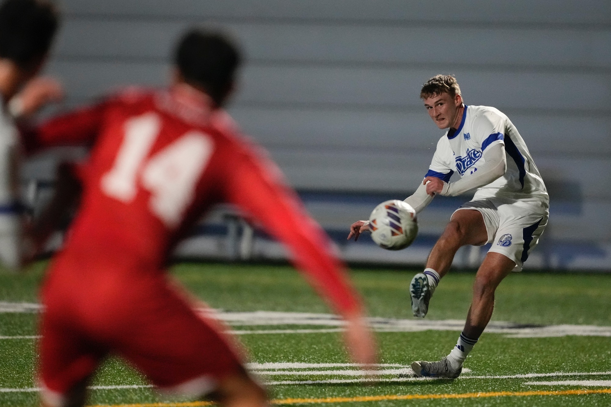 Bradley at Drake mens soccer, Wednesday, Nov. 5, 2025, in Des Moines, Iowa. (Photo by Charlie Neibergall)