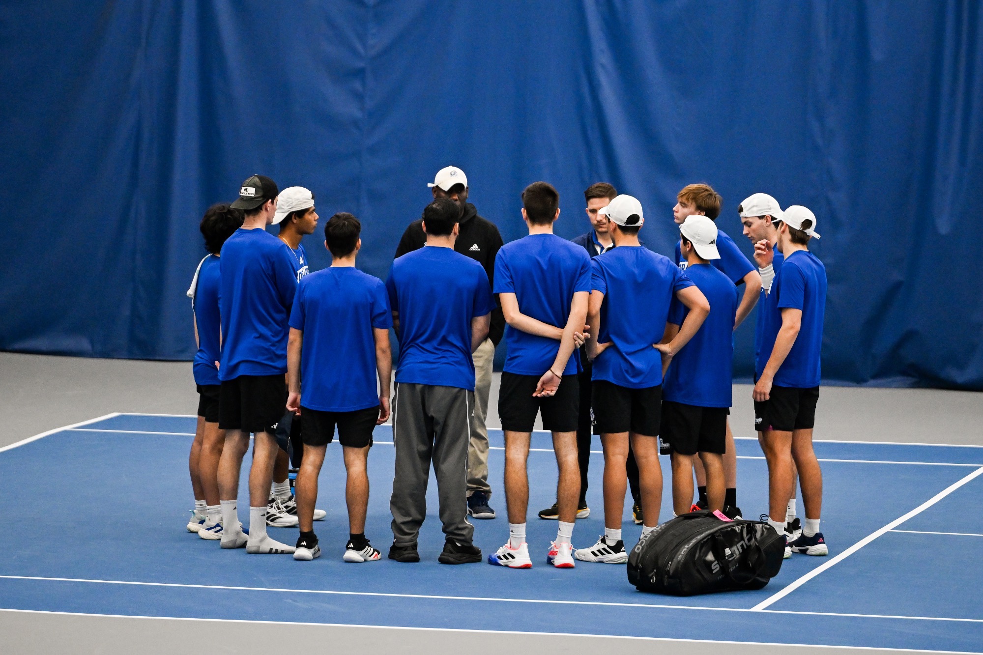 The Drake Mens Tennis team plays against Grandview University on Sunday, February 15th, 2026 at the Roger Knapp Tennis Center on the campus of Drake University in Des Moines, Iowa.