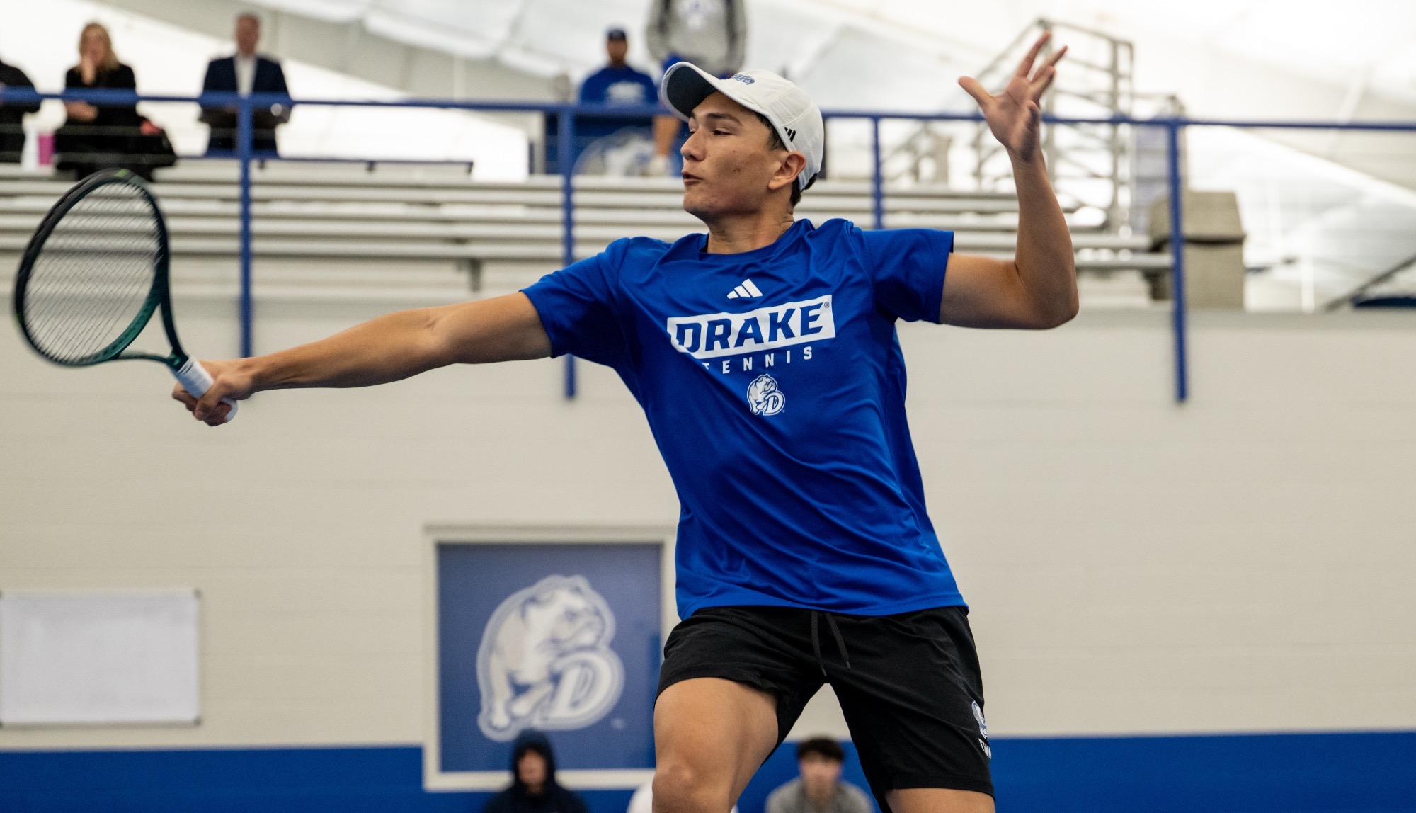 The Drake Mens Tennis team plays against Marquette on January 30th, 2026 at the Roger Knapp Tennis Center on the campus of Drake University in Des Moines, Iowa.