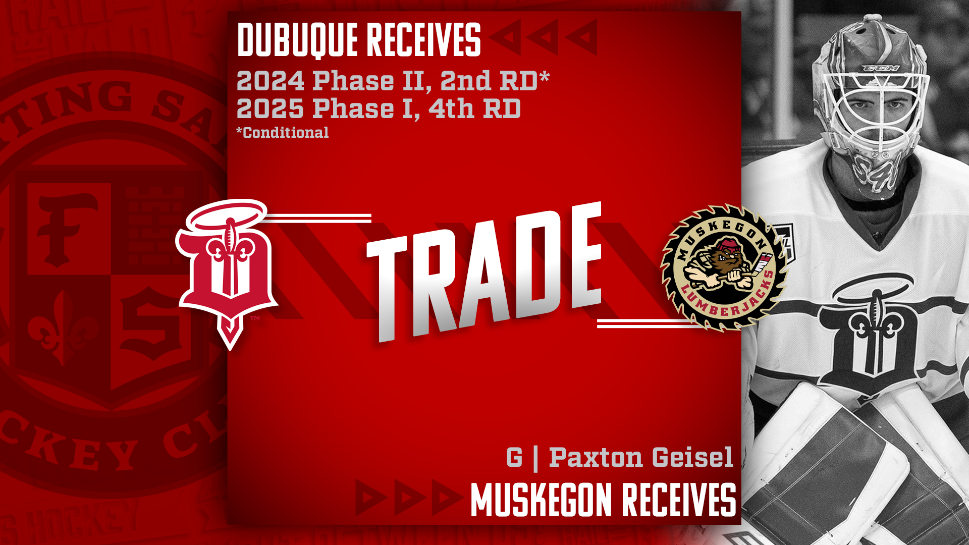 Fighting Saints Trade Geisel to Lumberjacks Dubuque Fighting Saints