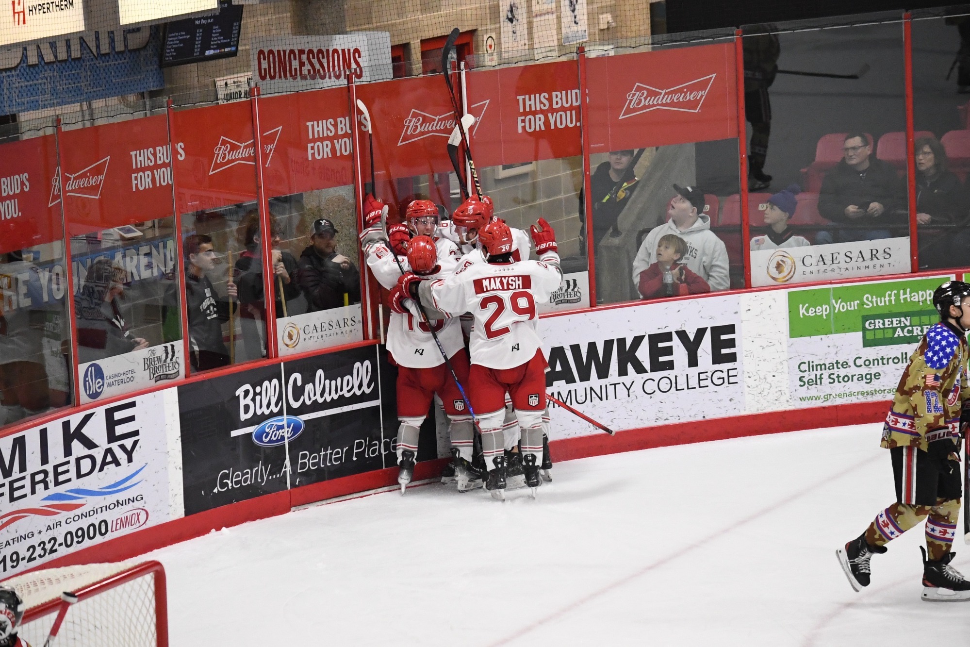 Saints celebrate Coombs goal in Waterloo