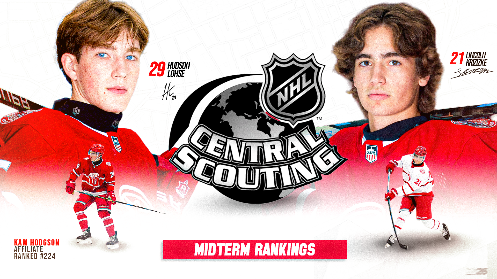 Krizizke and Lohse named to Midterm NHL Central Scouting Rankings