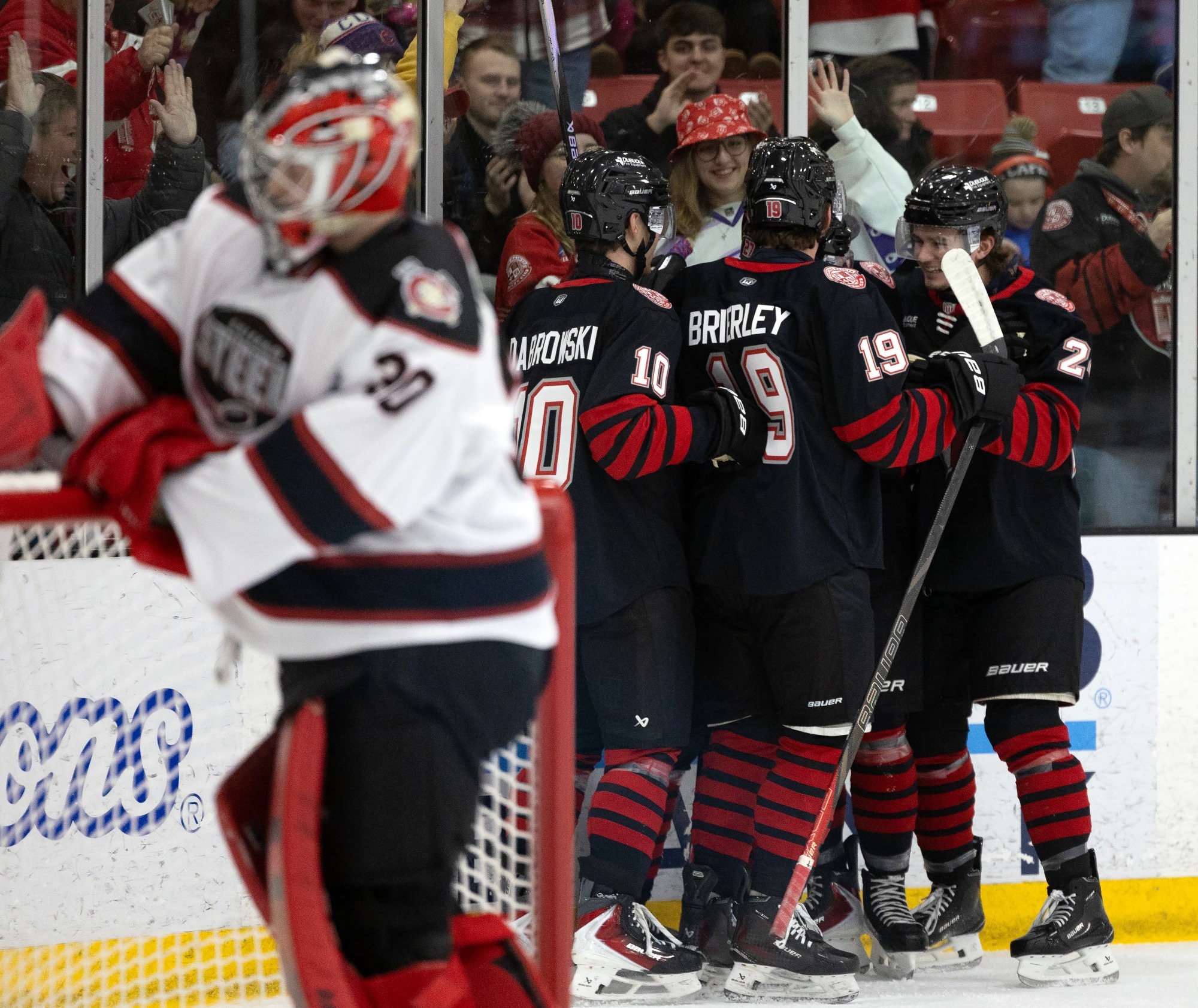 Saints celebrate goal vs Chicago on Jan. 2