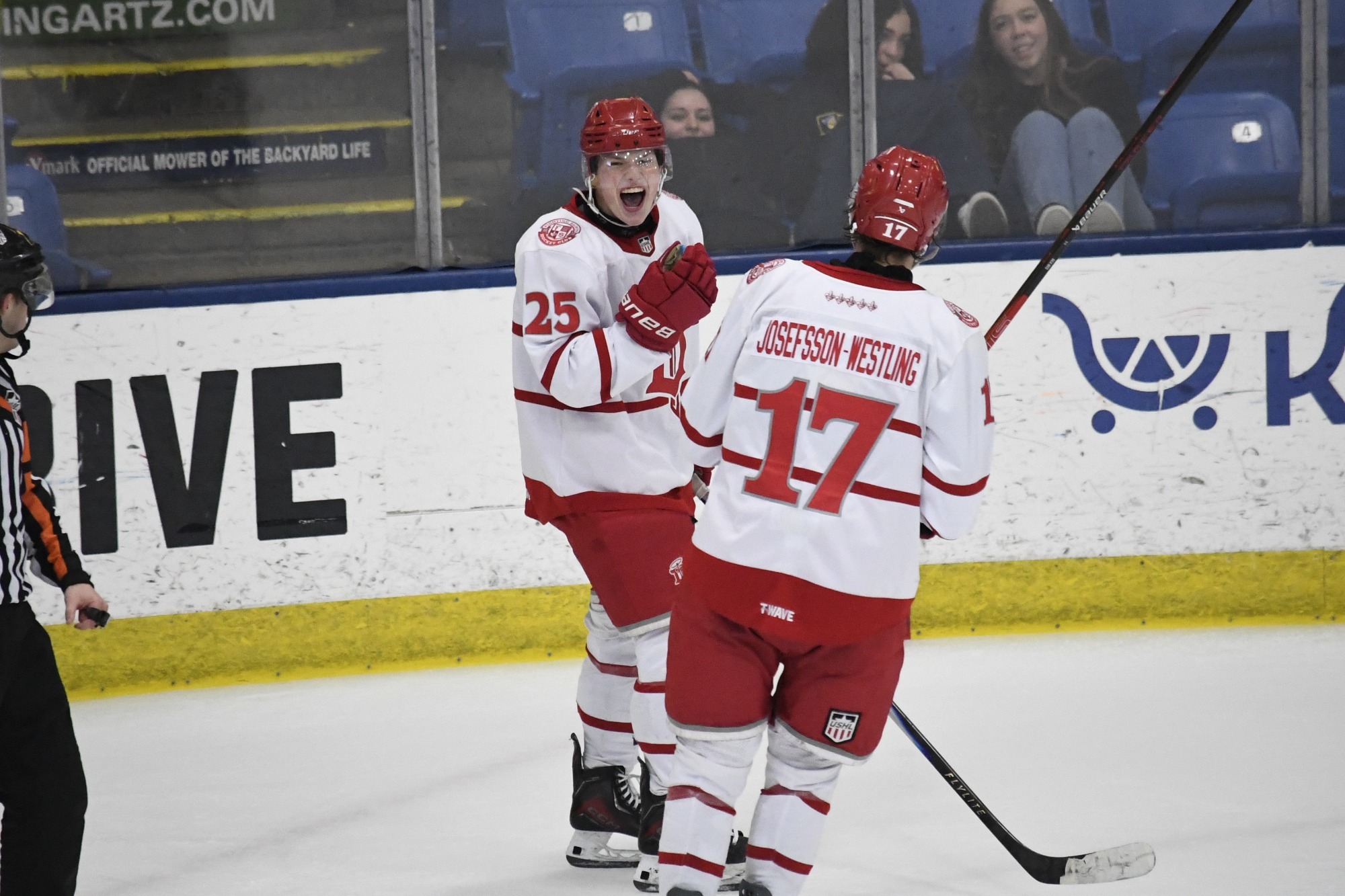 Xavier Lieb celebrates goal on Feb. 13 vs U17s