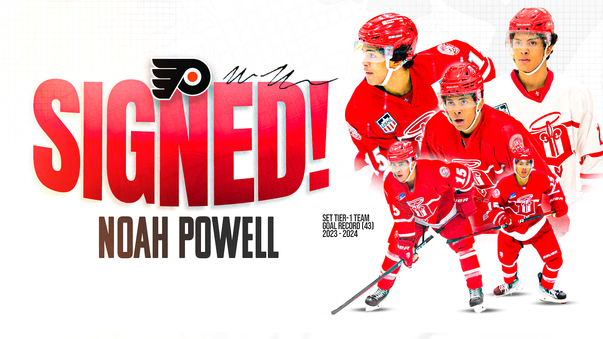 Noah Powell signs contract with Philadelphia Flyers