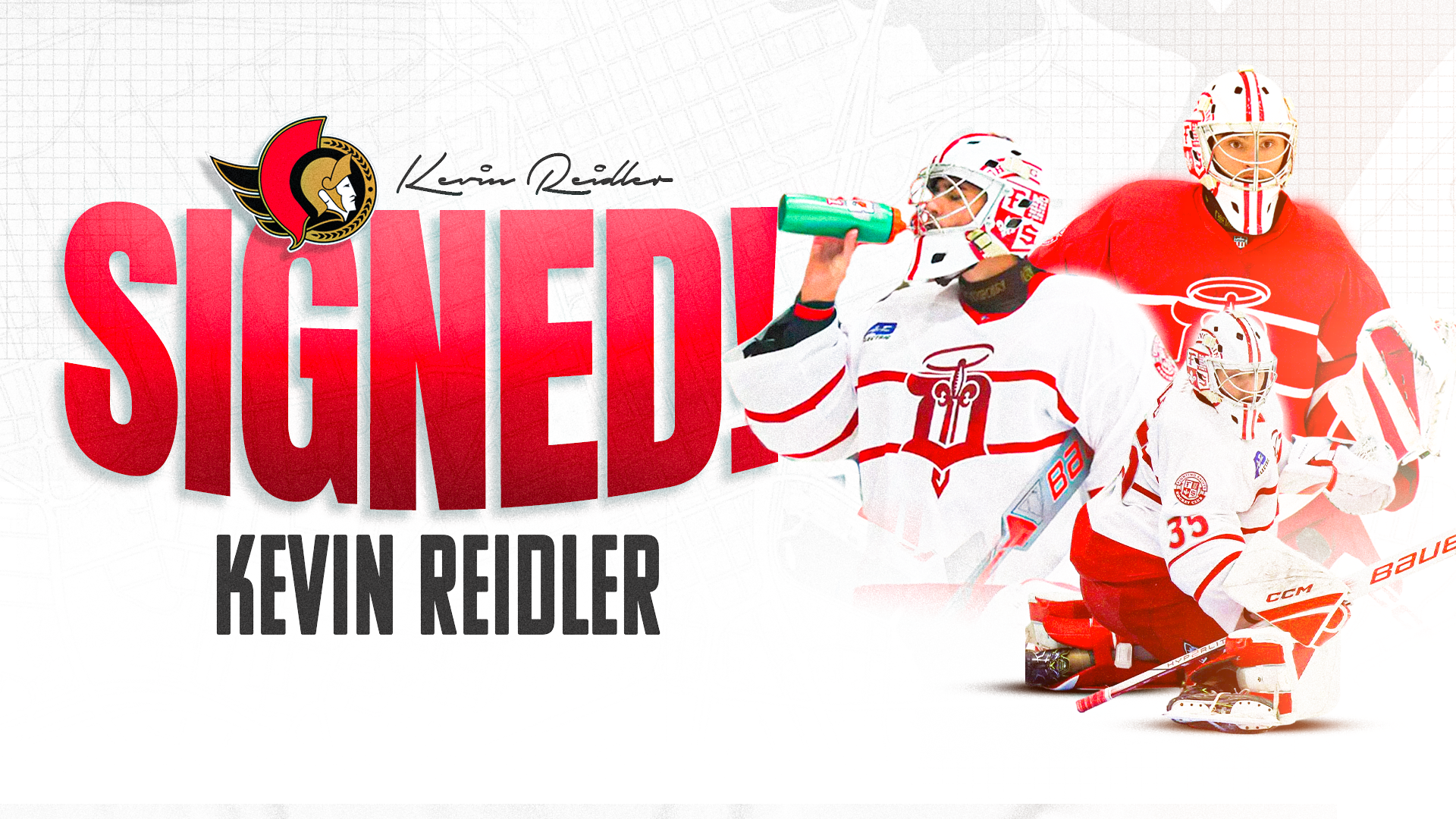 Kevin Reidler signs professional contract with Ottawa