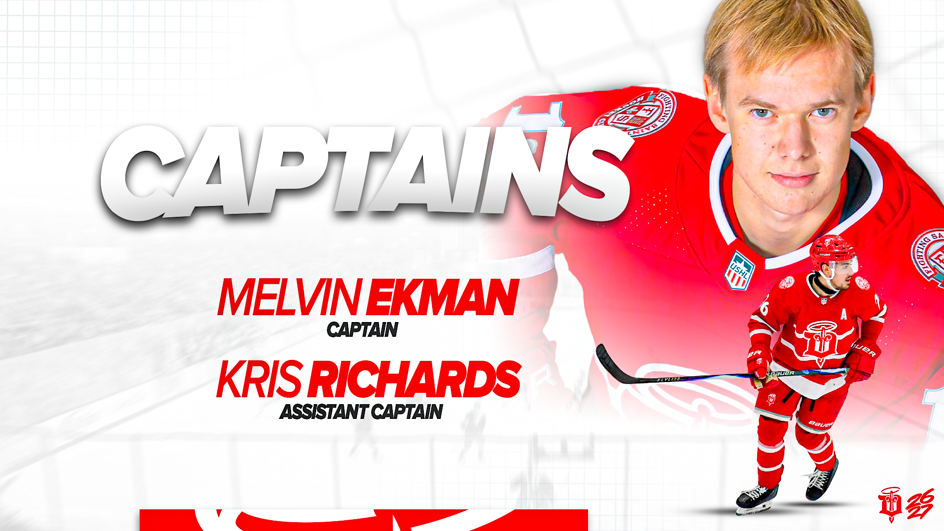 Ekman named 16th Captain and Richards named Assistant