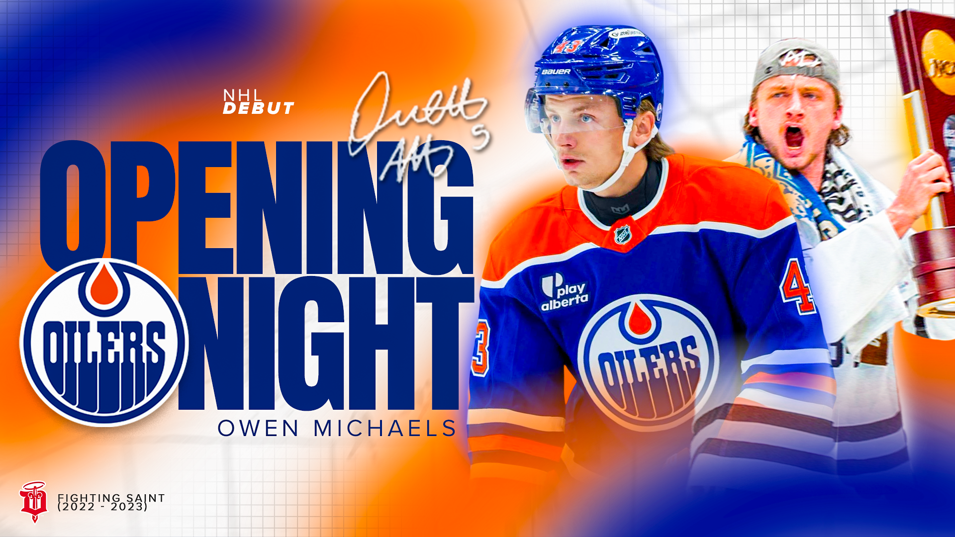 Owen Michaels NHL Debut Sept. 29