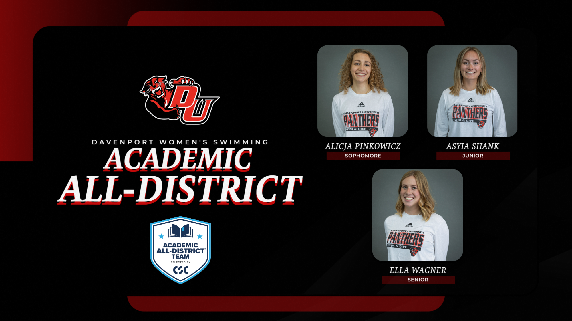 WSWIM Academic All-District 2025