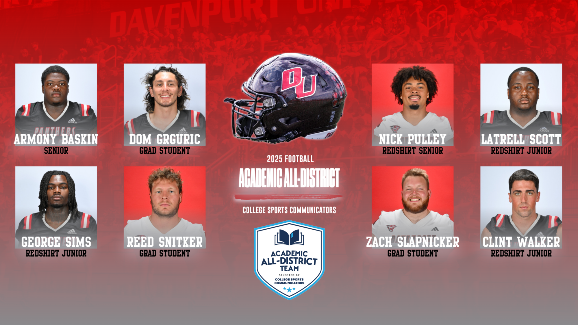 2025 CSC Football All-District Academic