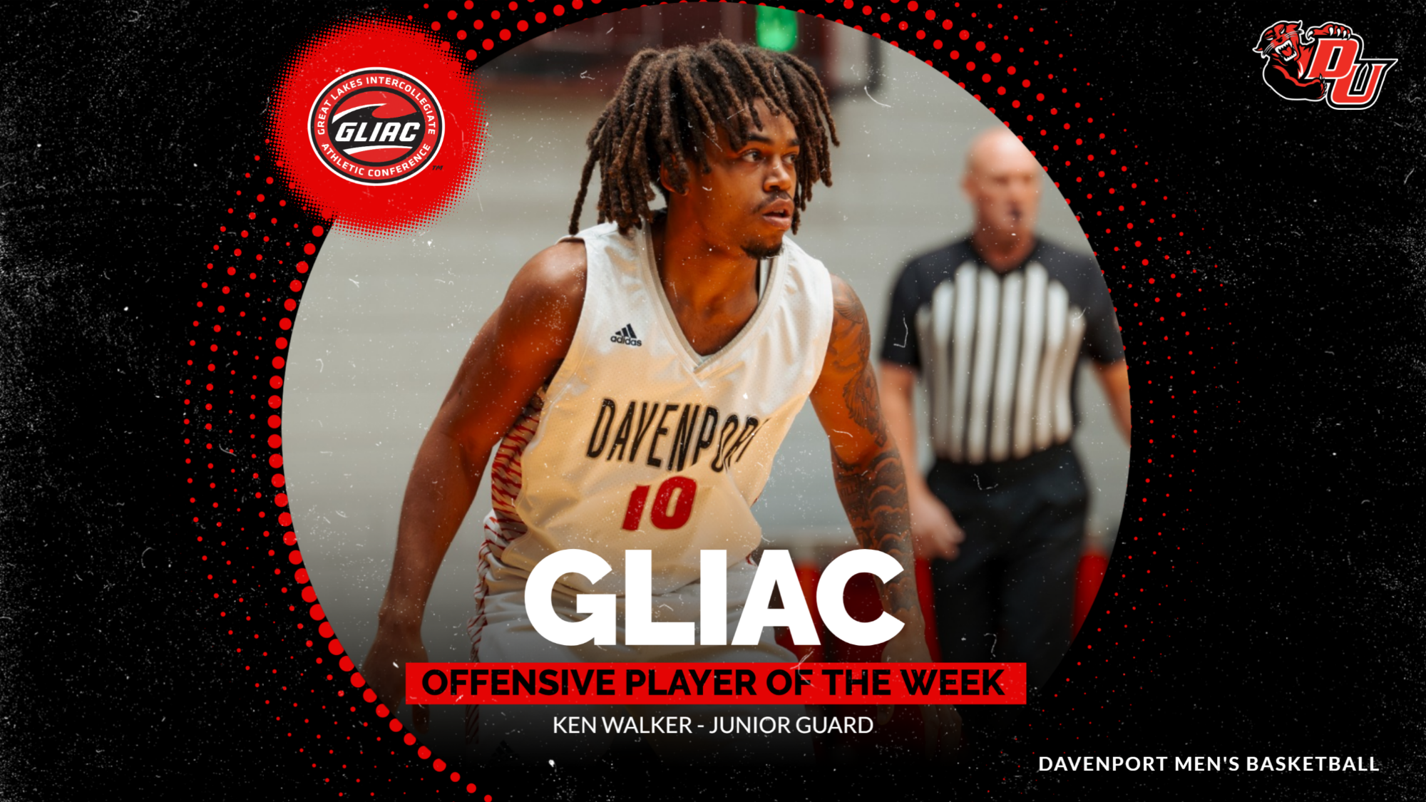 Ken Walker GLIAC Off. Player of the Week