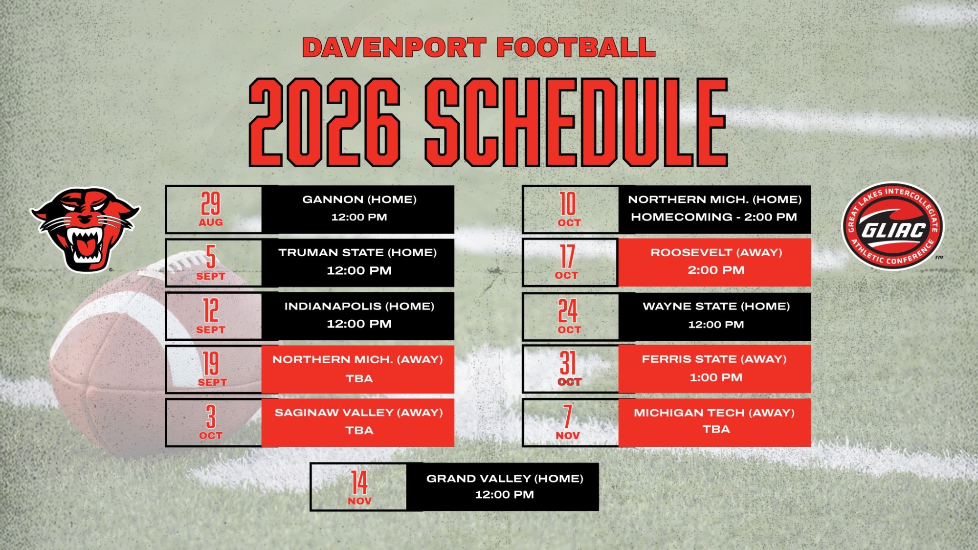 2026 FB Schedule Graphic