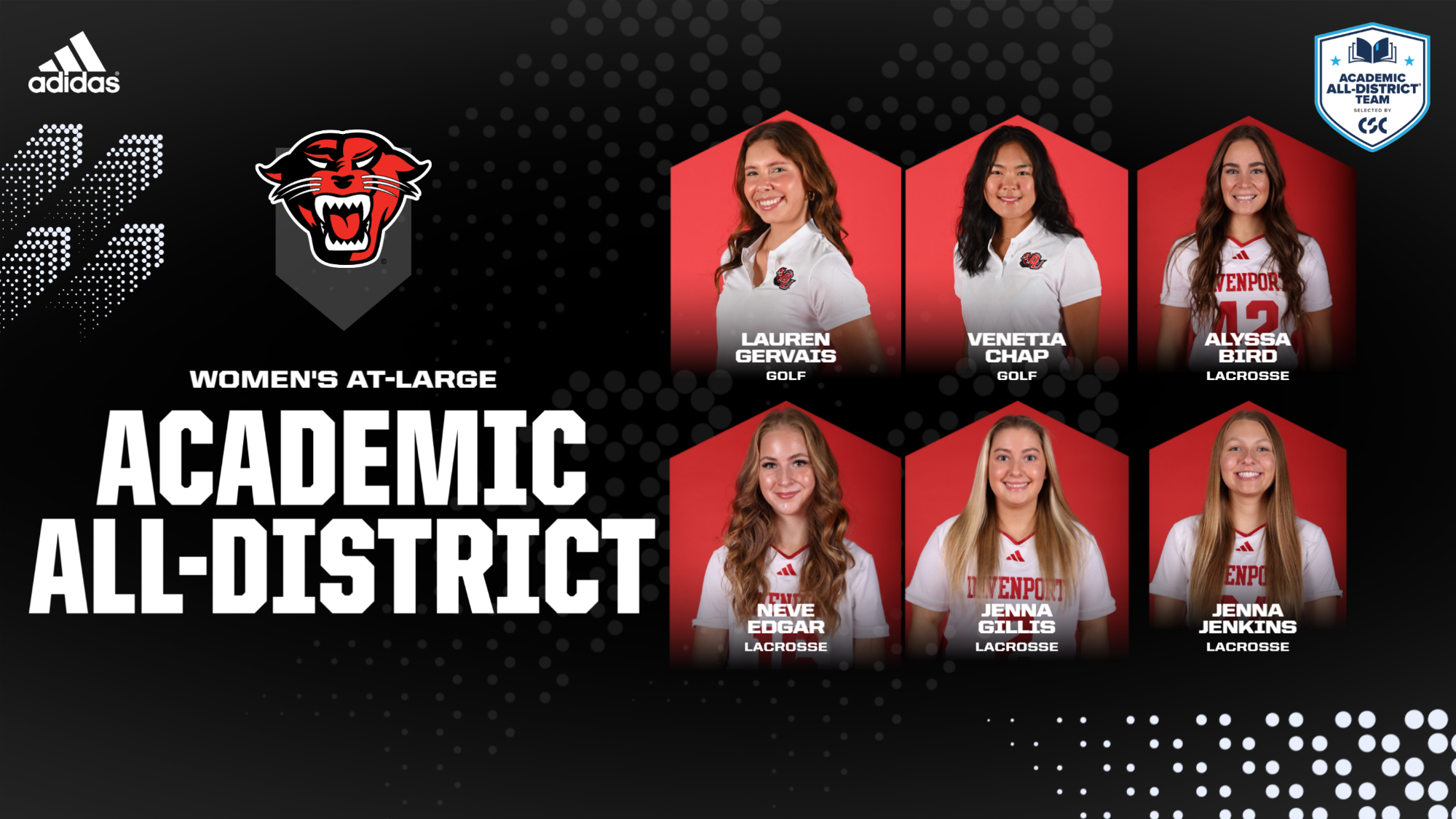 Women's CSC At-Large Academic All-District 2026