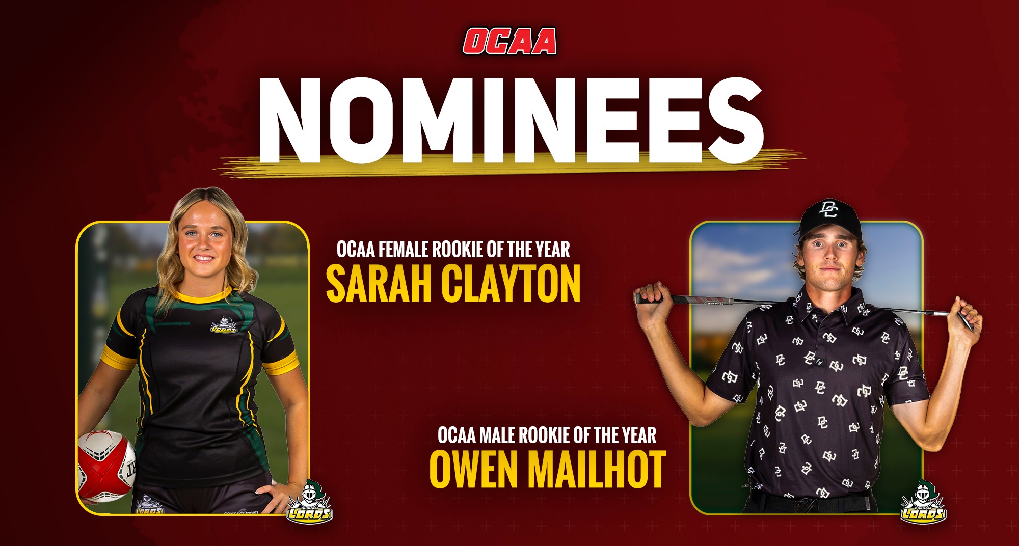 2025-26 OCAA Major Awards - Nominees