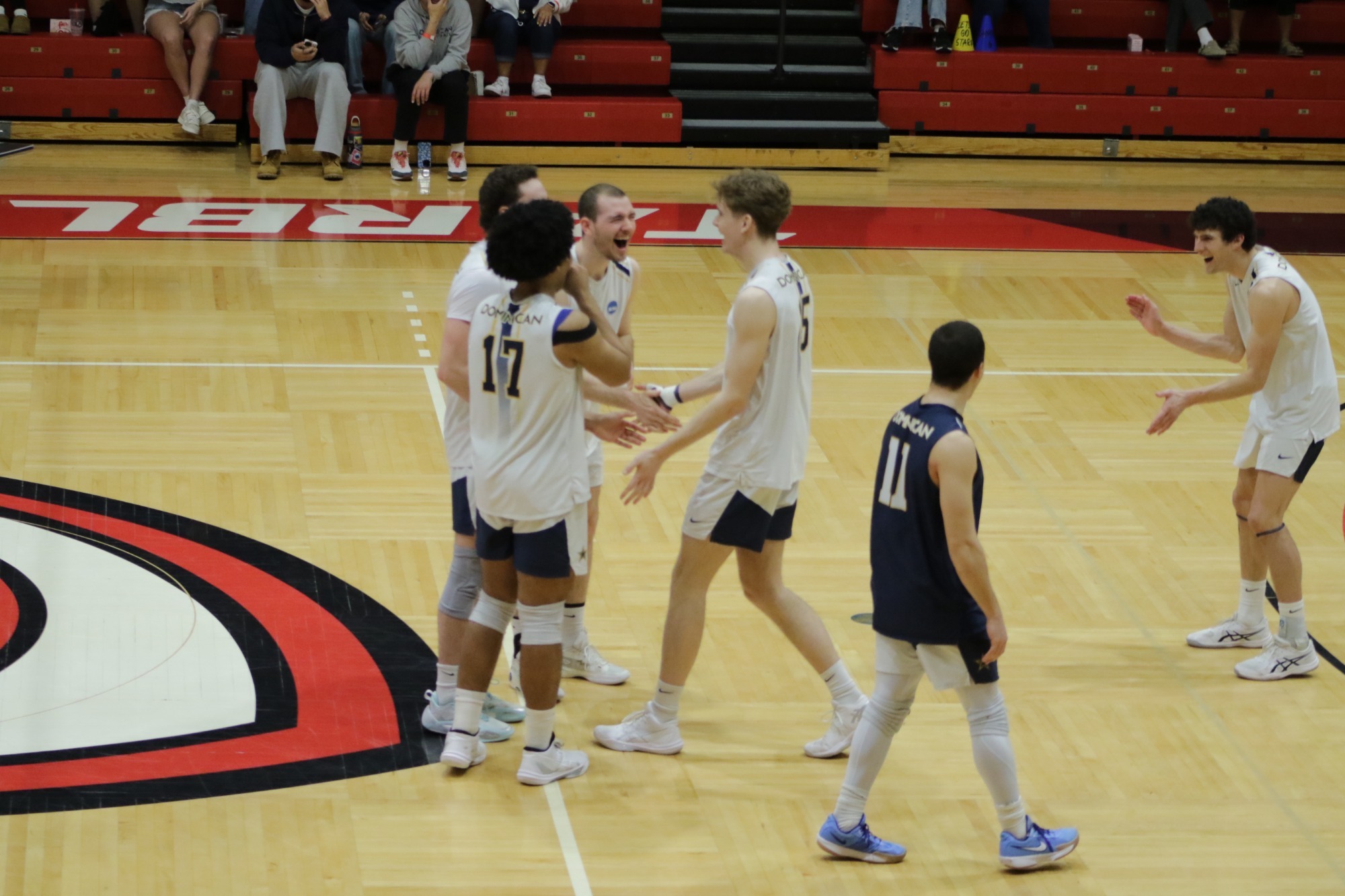 Team Celly after Hirsch Bounce Ball