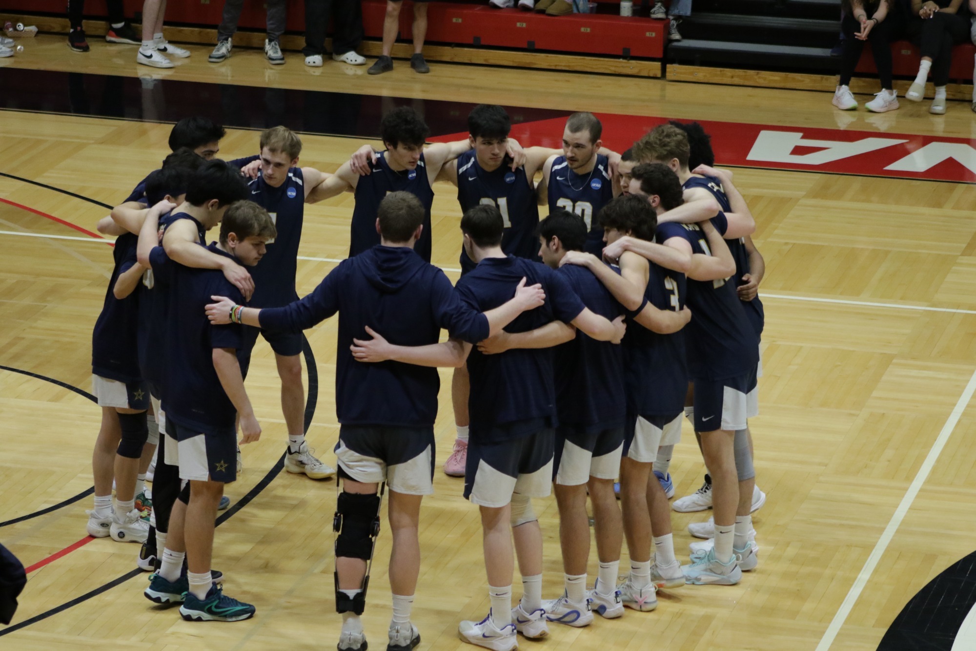 MVB Team Huddle at NCAAT