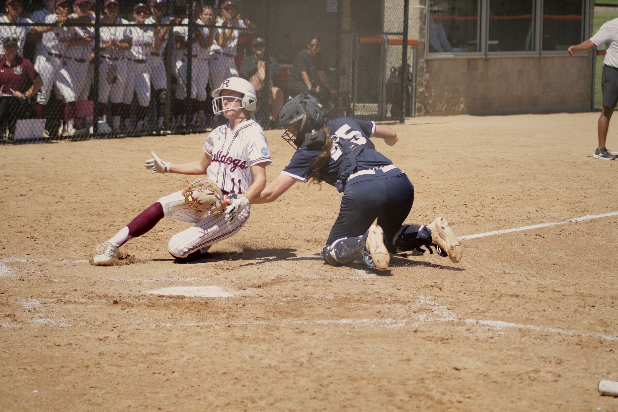 Ra. Davis Tagging Out Opponent NCAAT