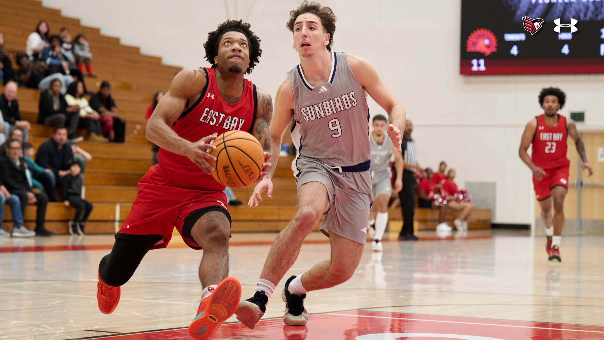 Jaaden Bush vs FPU driving to basket