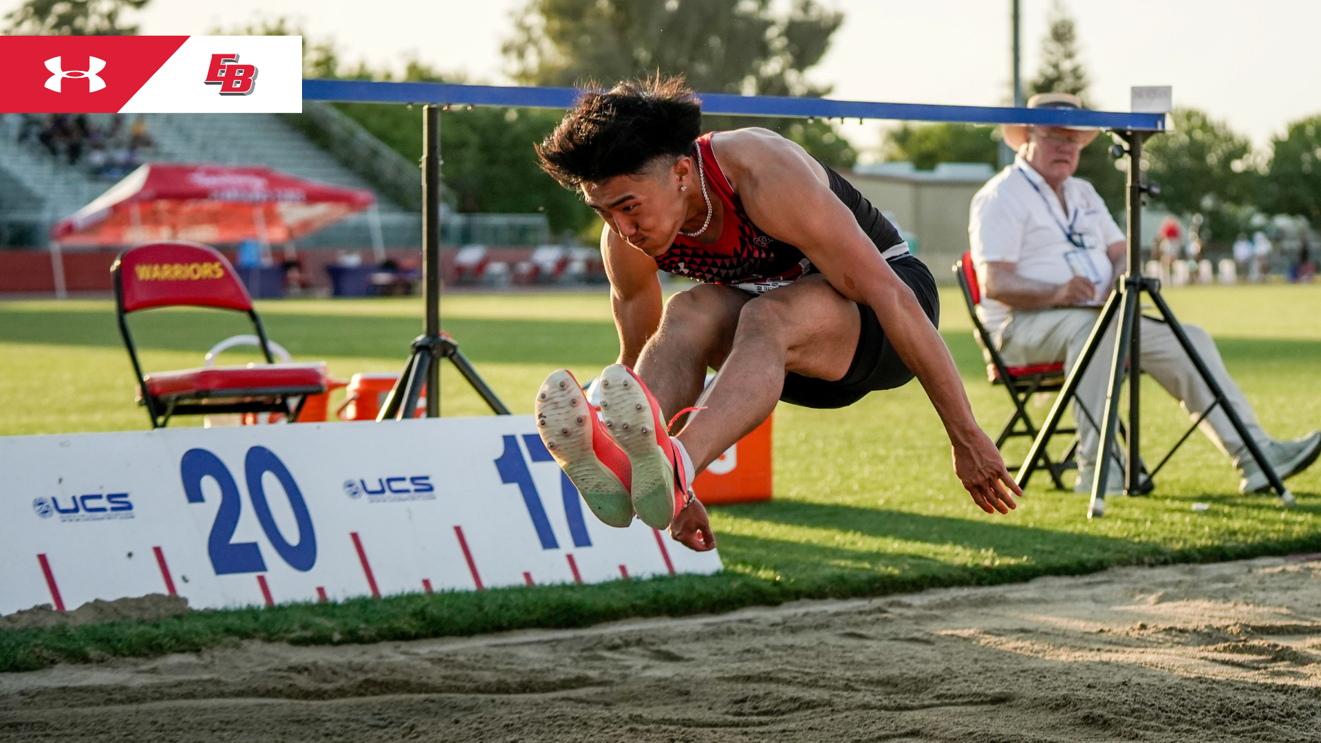 Chang long jump at 2025 CCAA Championships