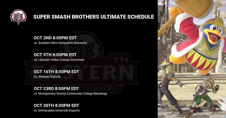 Super Smash Brothers Ultimate Schedule
