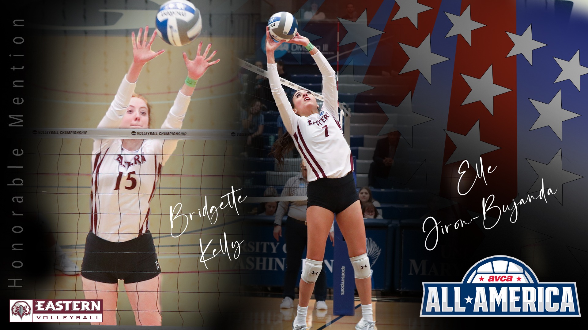 Two Earn Volleyball AllAmerica Honors Eastern University Athletics