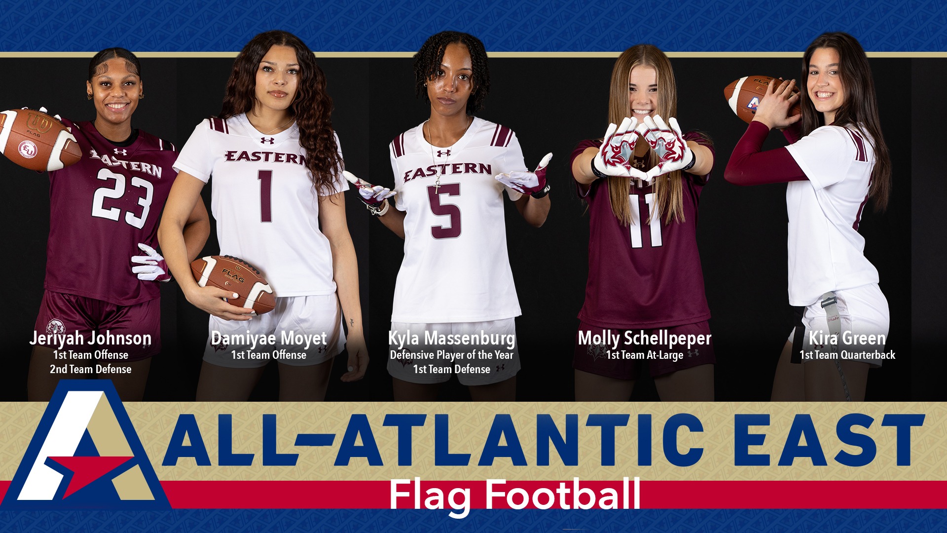 FF Awards for atlantic East. Pictures of Honored athletes with Atlantic East graphics