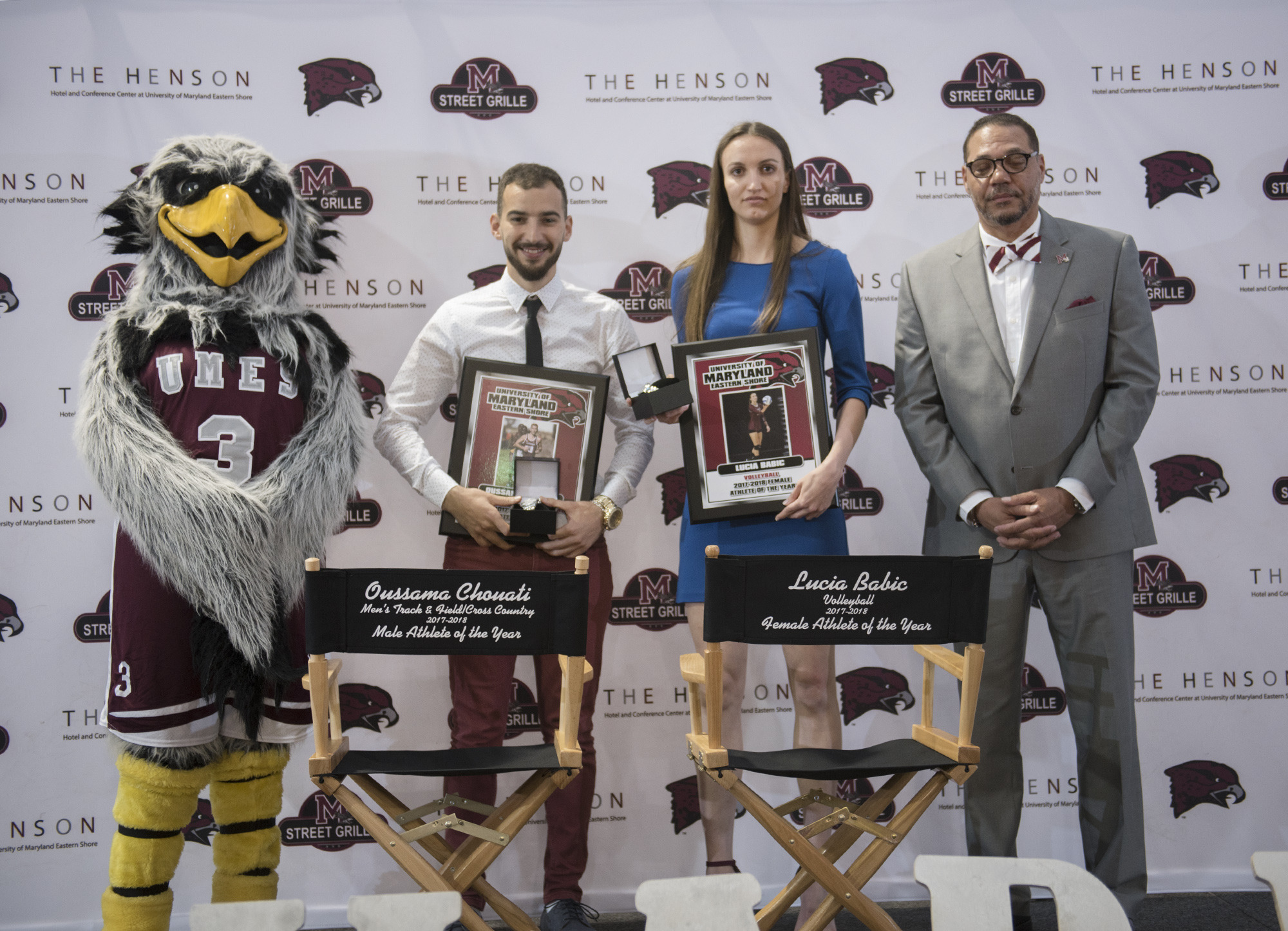 Oussama Chouati and Lucia Babic were recognized as the school's Athletes of the Year during the 2018 edition of The Harry's