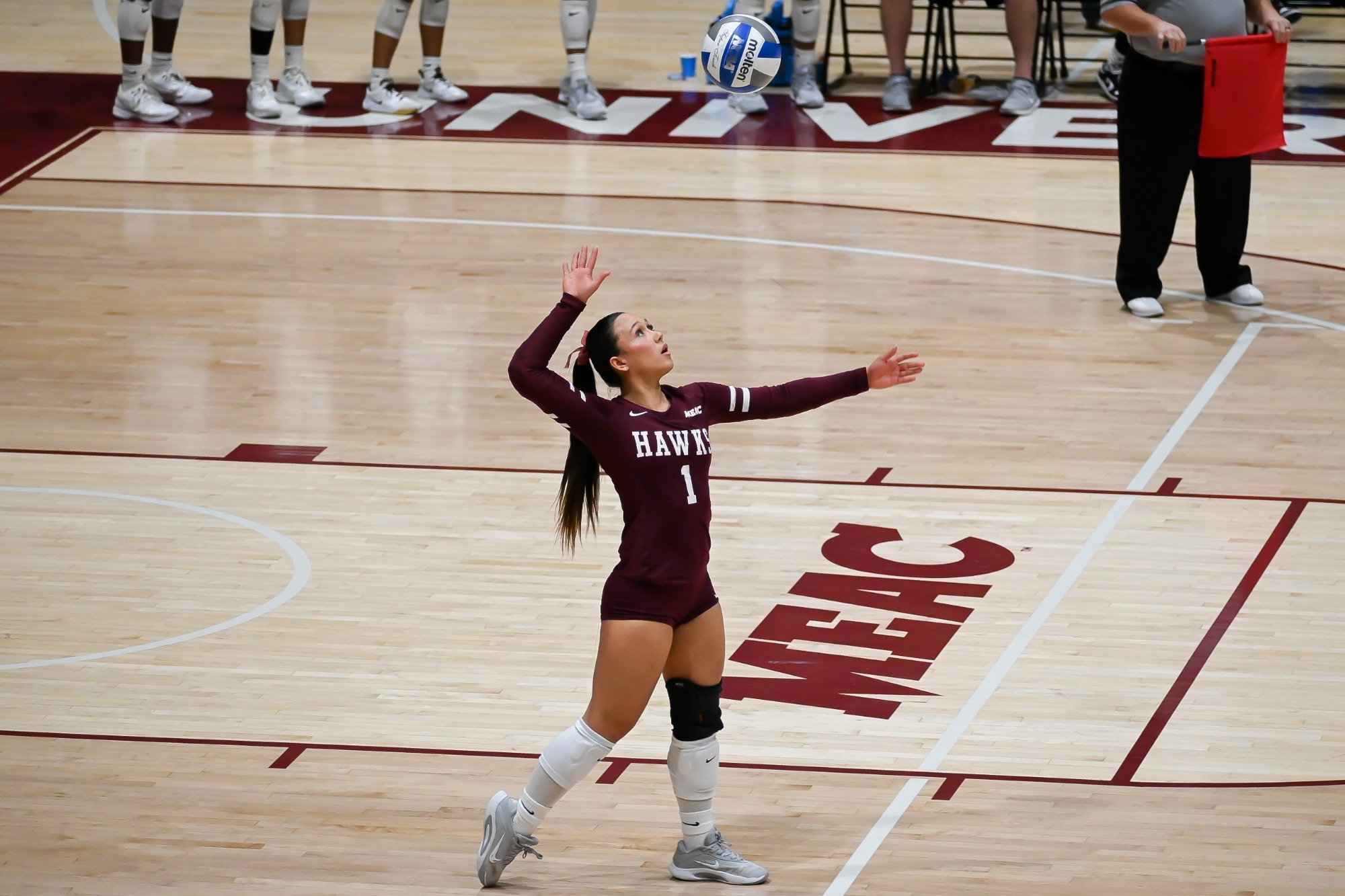 Valeria Matias serves vs Del State