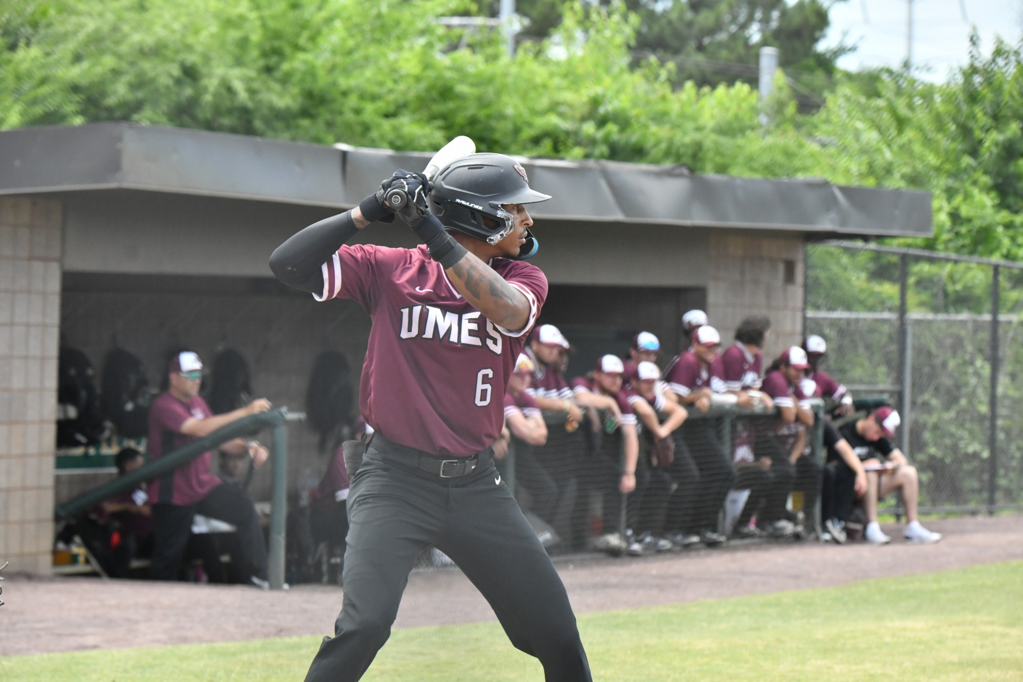 Ryan Davis at the plate vs Norfolk State in last collegiate game.