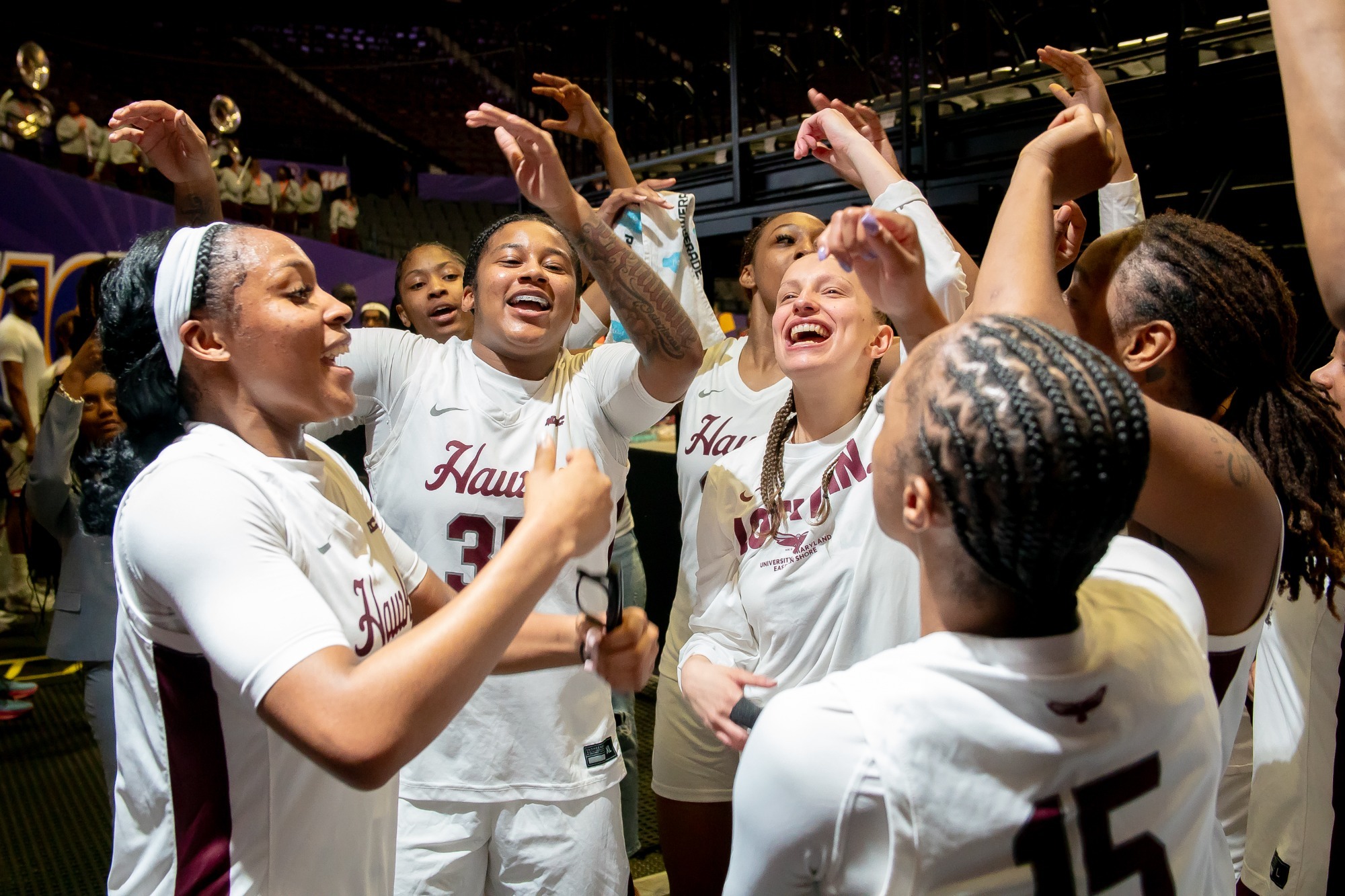 WBB Celebration after MEAC First Round 3.11.26