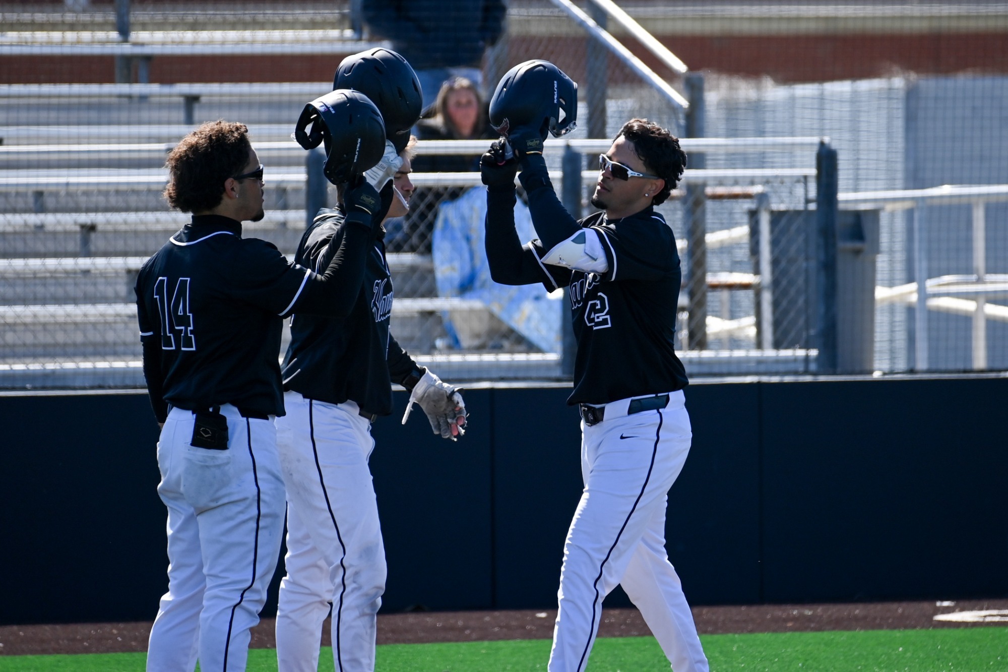 Clausell celebrates after two-home run game
