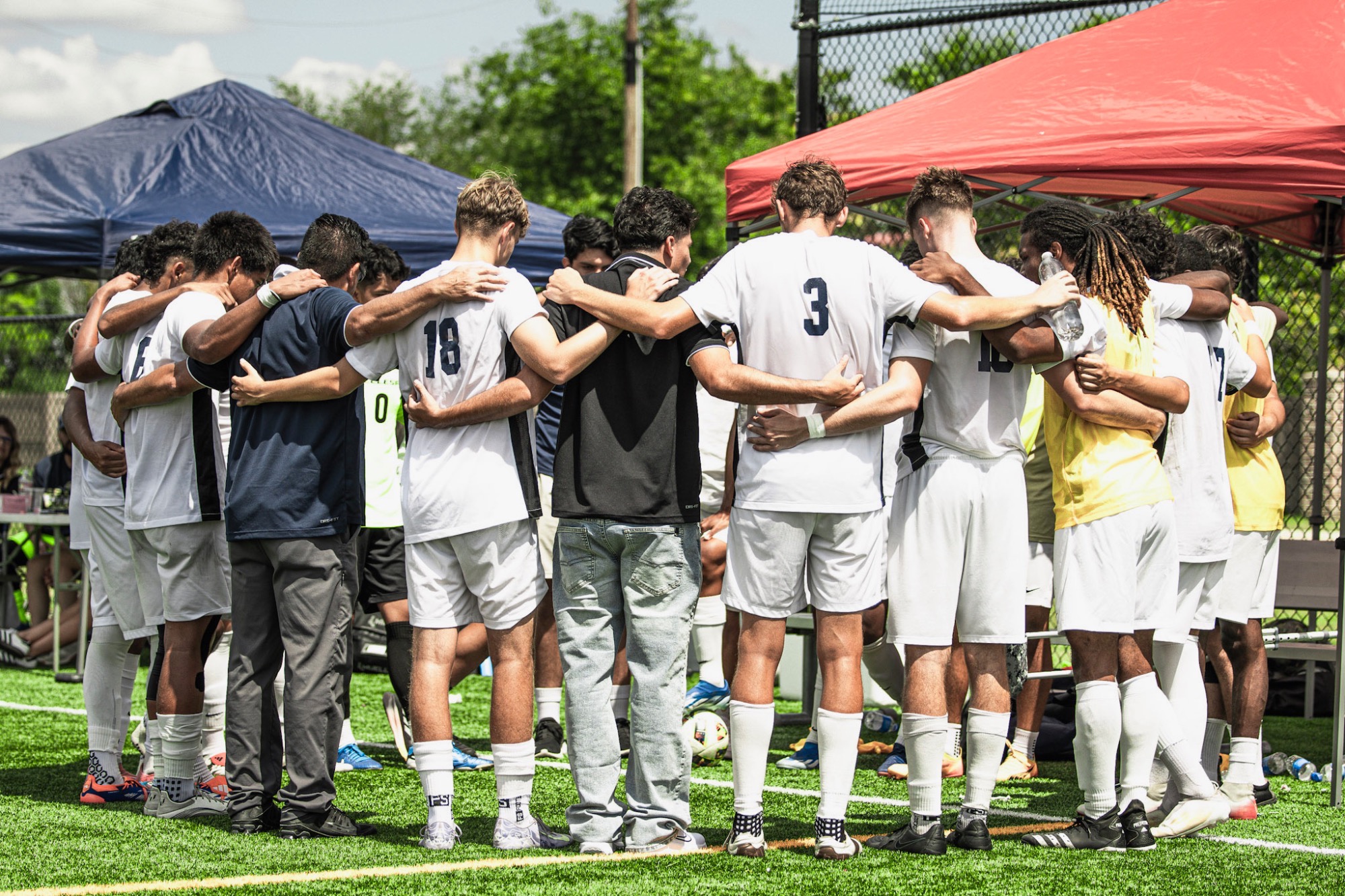Soccer huddle