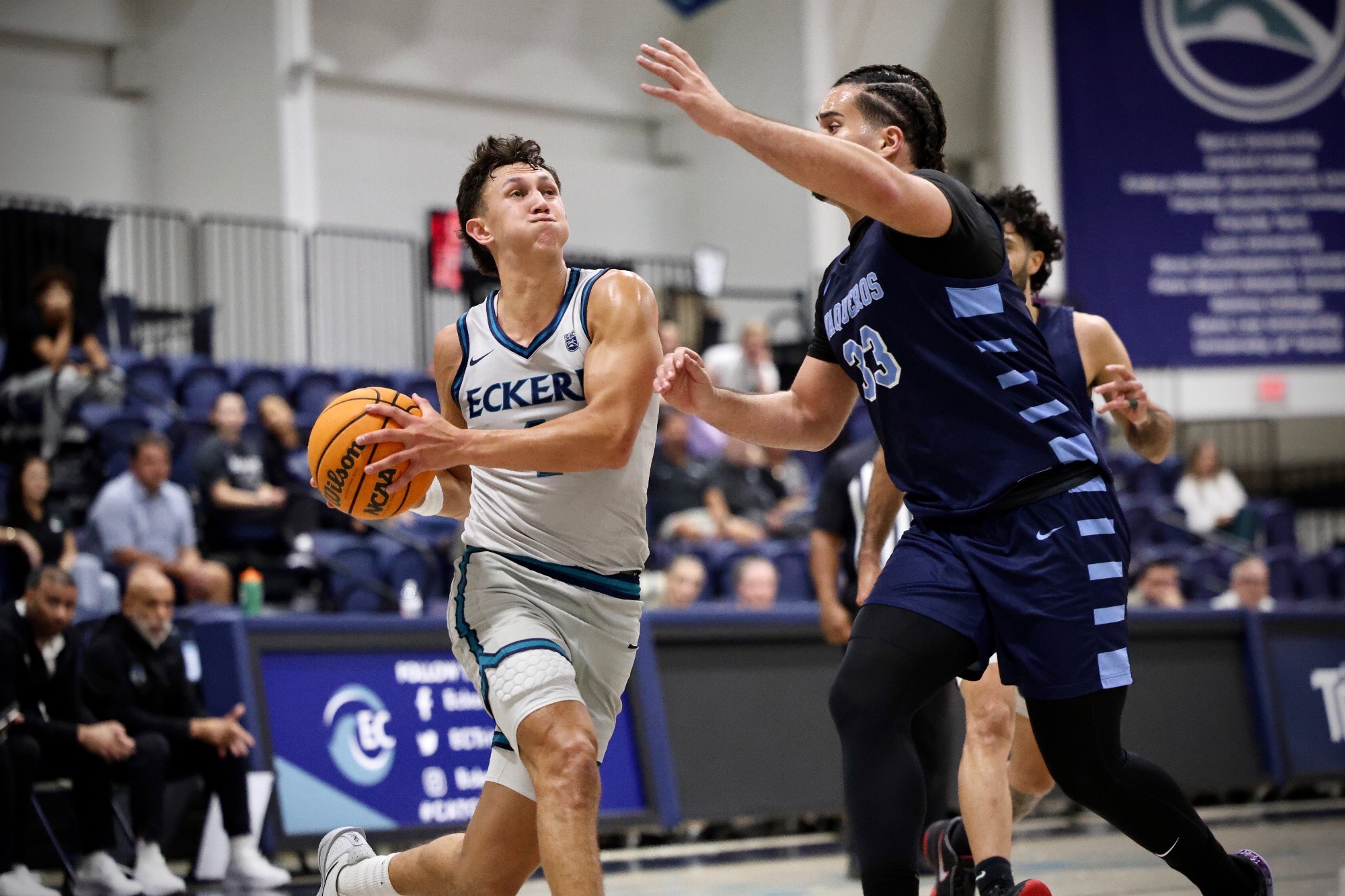 Player driving to the hoop