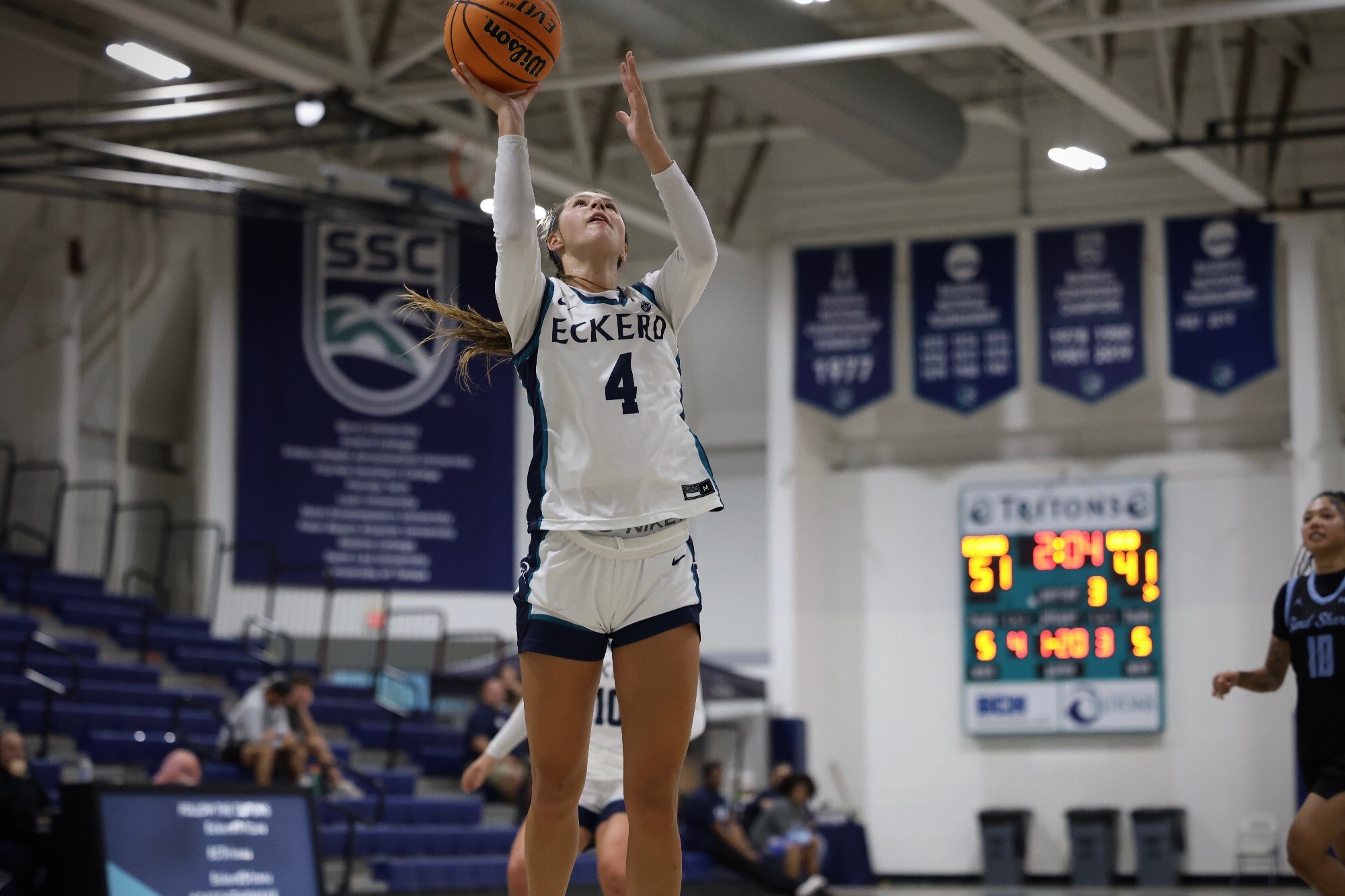 Player goes up for layup