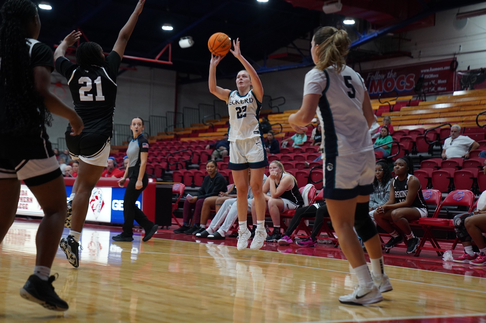 Player attempts three-pointer