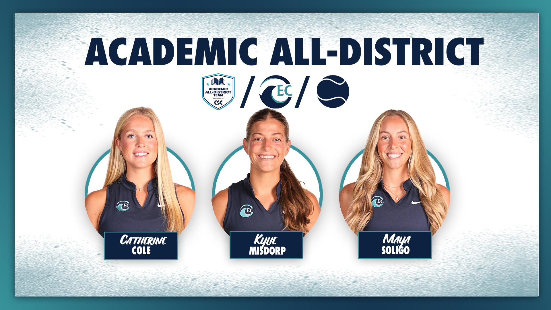 three headshots Text: CSC Academic all-diistrict