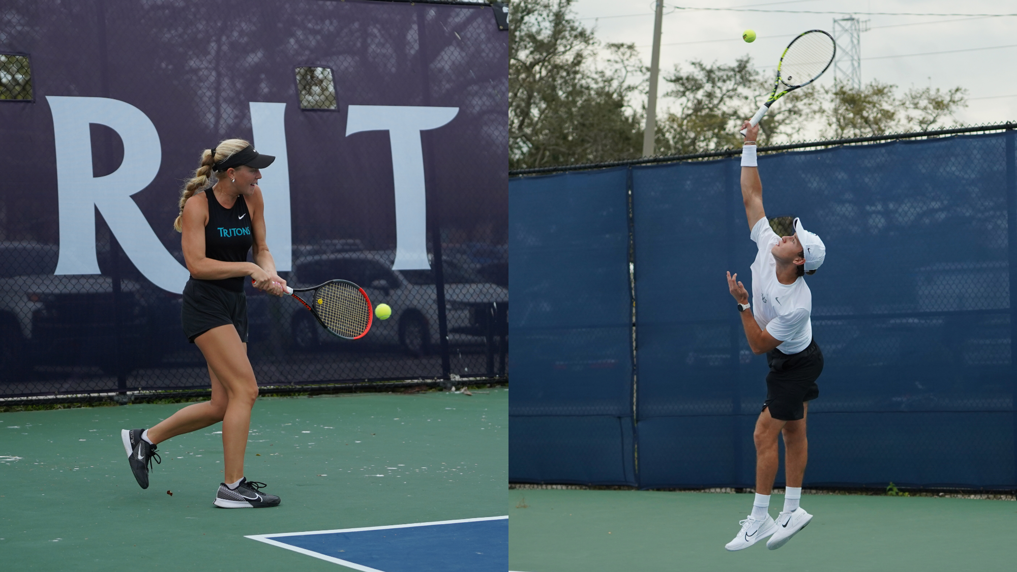 Joint photo of two tennis players