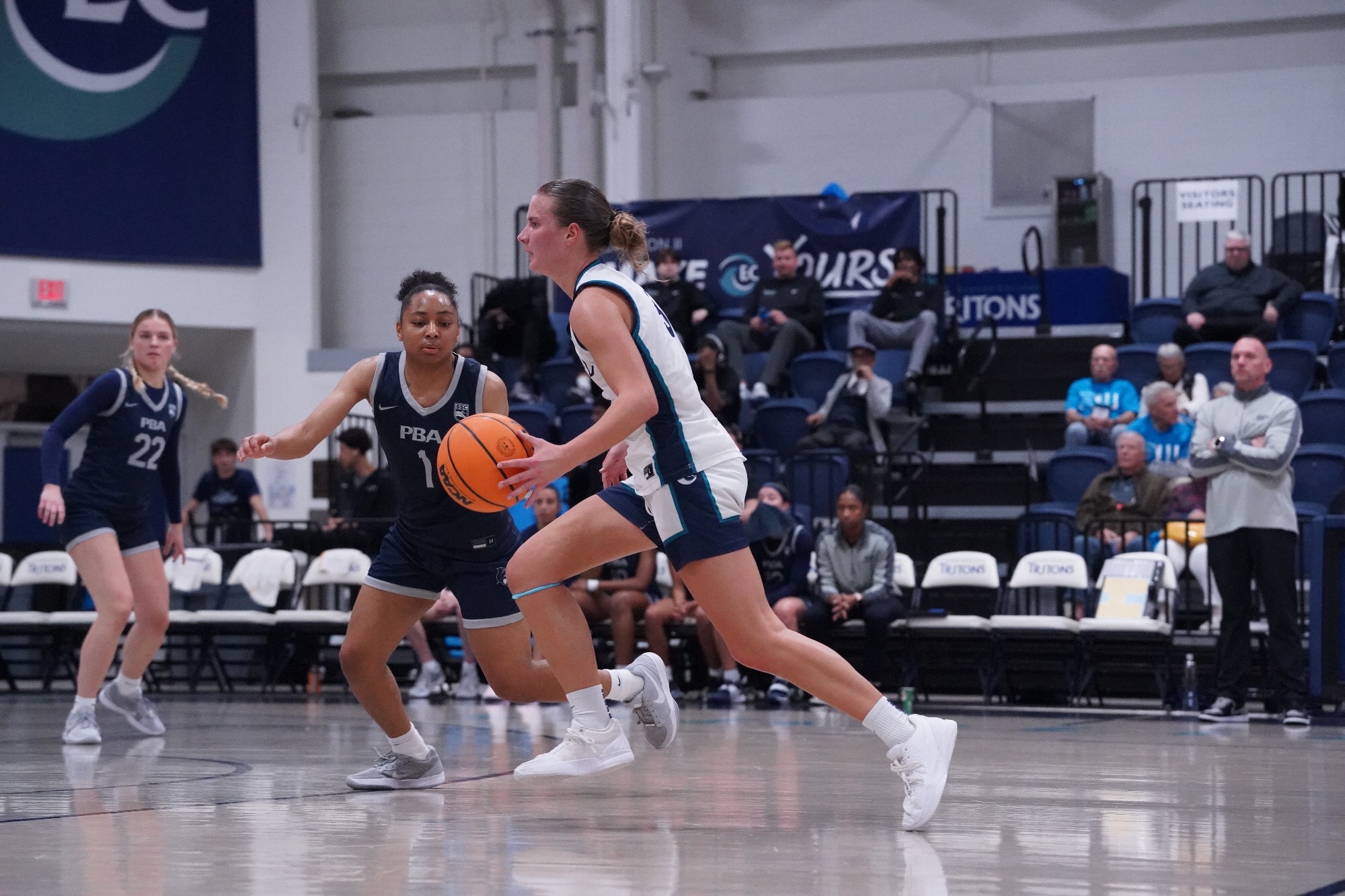 Player dribbles ball