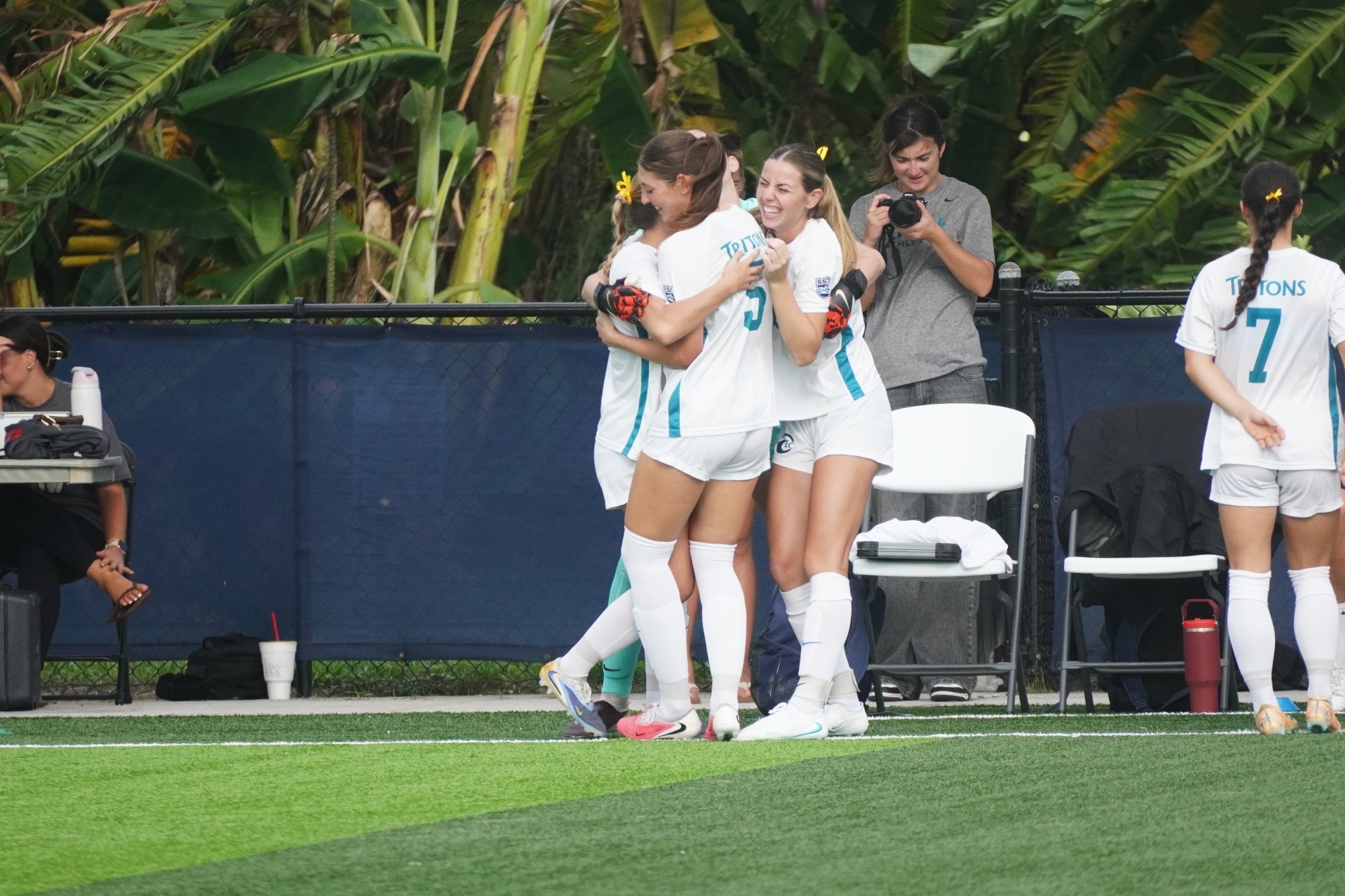 players celebrating after a goal